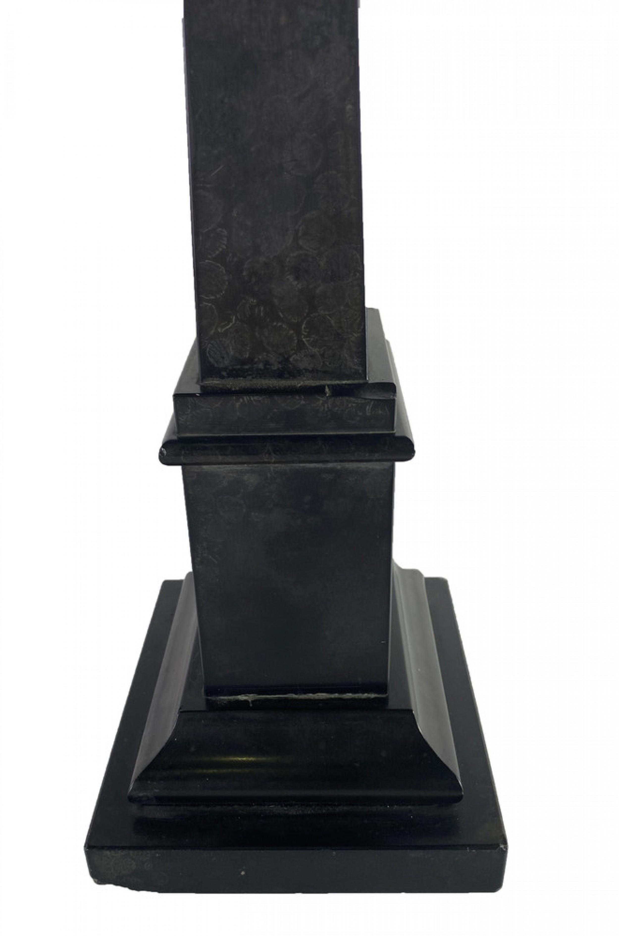 Mid-Century Continental Large Marmo Negro and Specimen Marble Grand Tour Obelisk In Good Condition For Sale In Queens, NY