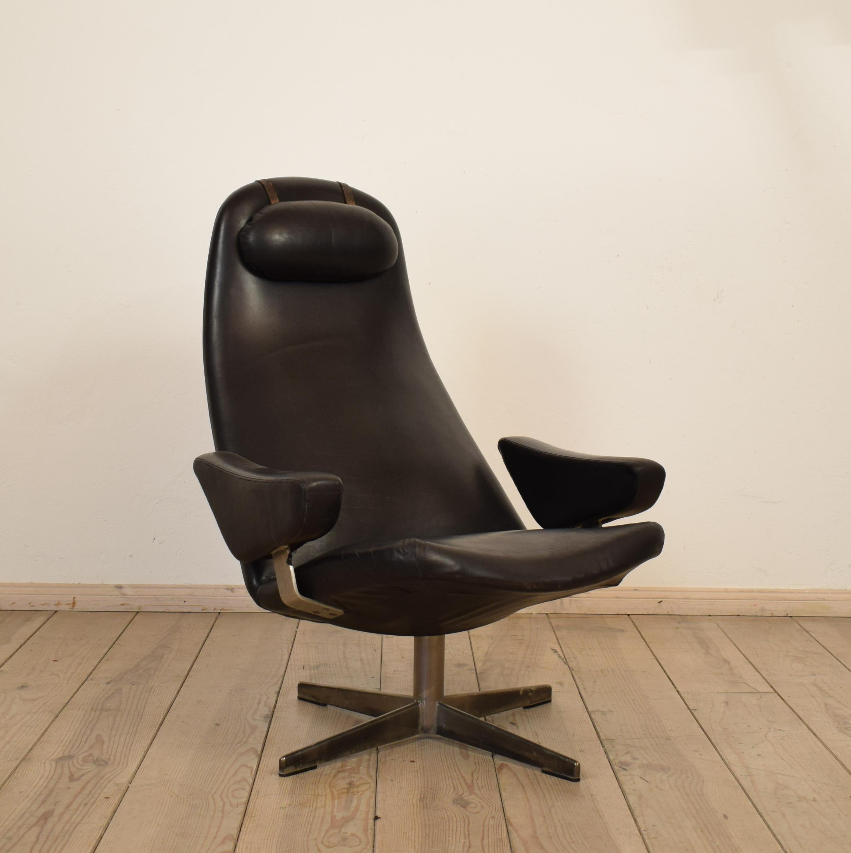 Midcentury Contourette Roto Armchair by Alf Svensson for DUX, 1960 1