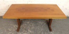 Mid-Century Convertable Coffee/Dining Table w/ Inlay