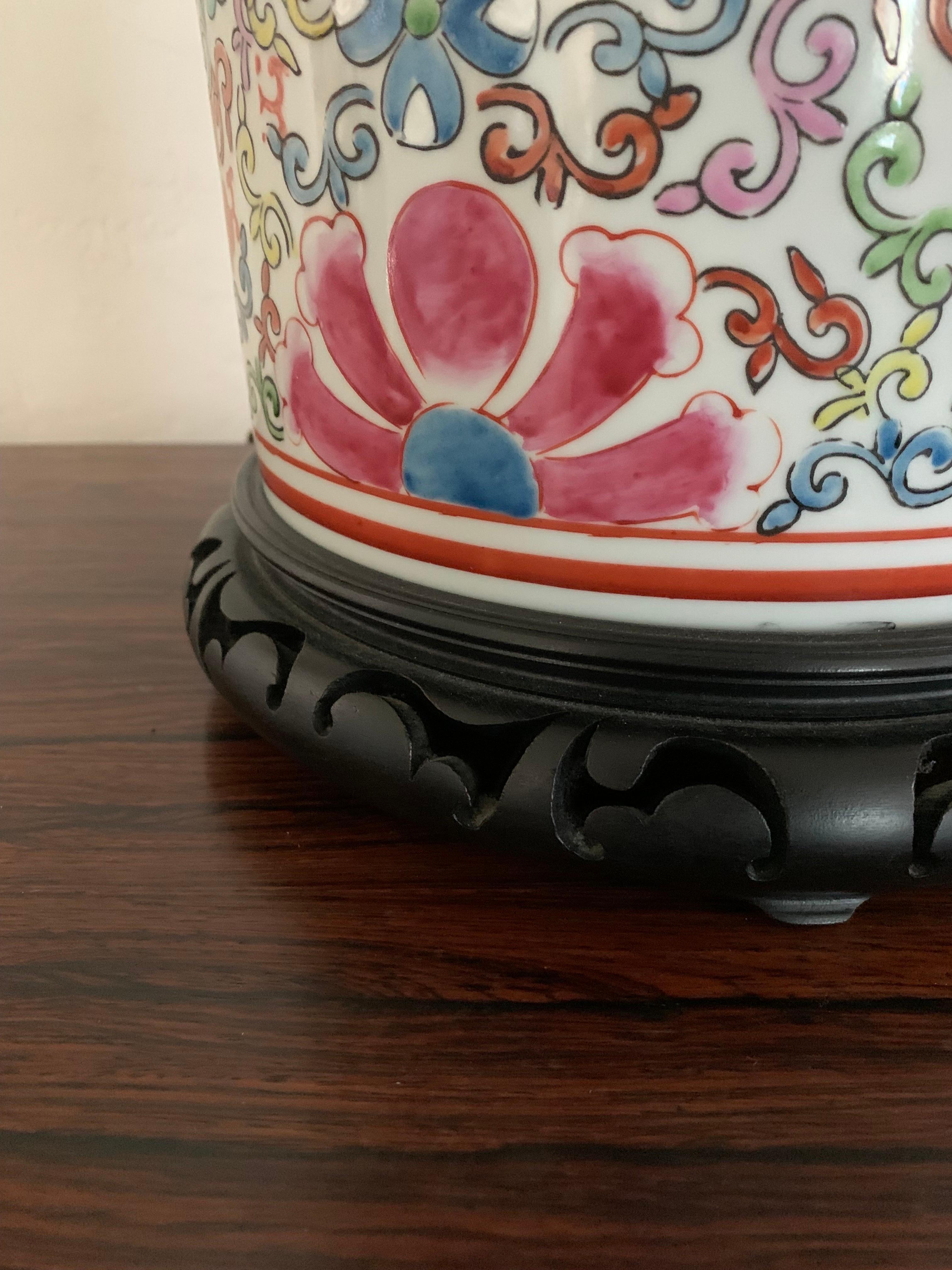 Mitte des Jahrhunderts umgewandelt chinesischen Ingwer Jar Lampe (Keramik) im Angebot