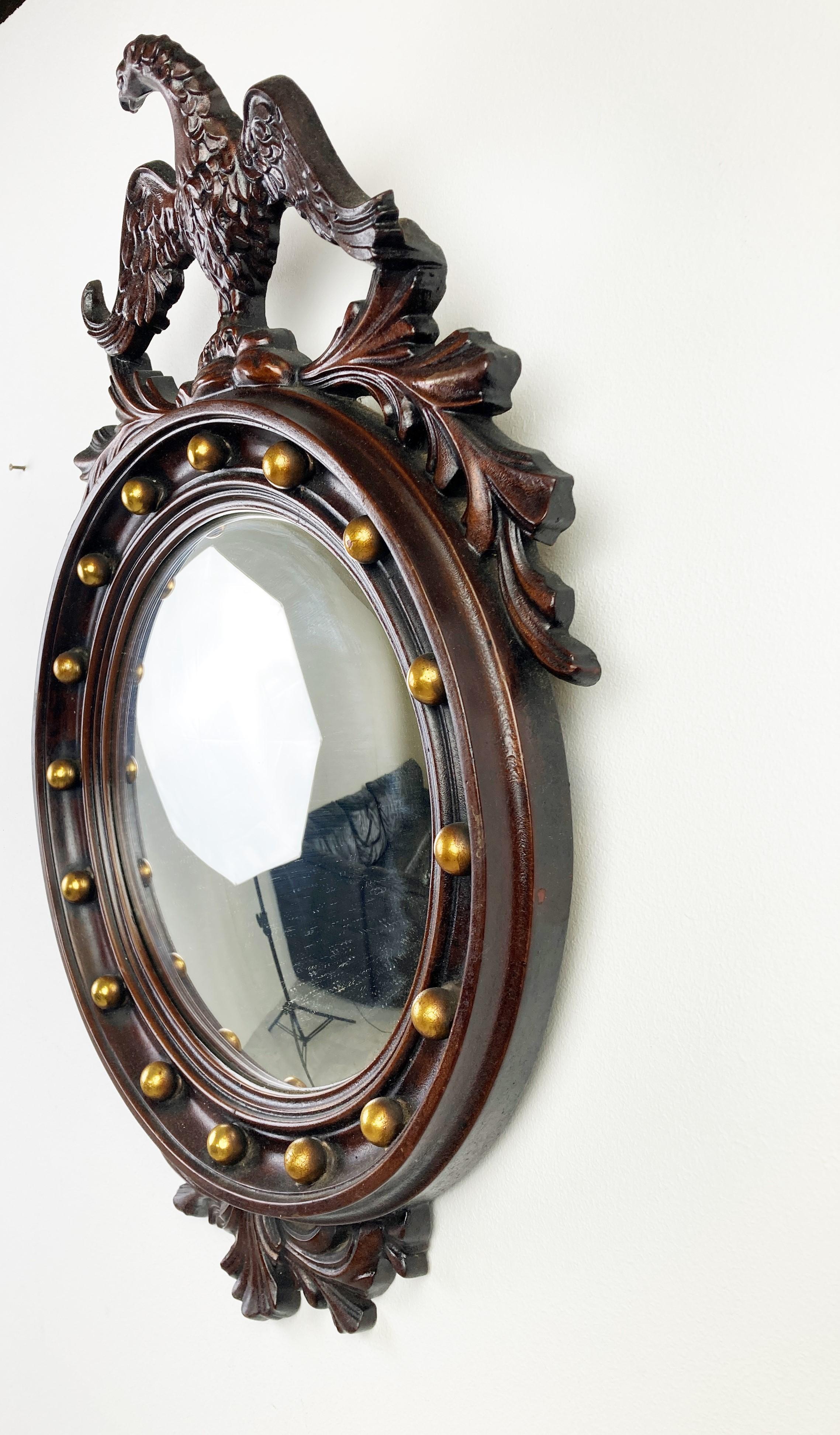 Midcentury Convex Eagle Mirror, 1960s 1