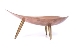 Mid Century Copper And Brass Brutalist Vide Poche Centre Piece C.1960