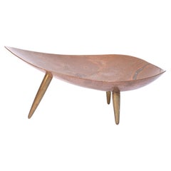 Mid Century Copper And Brass Brutalist Vide Poche Centre Piece C.1960