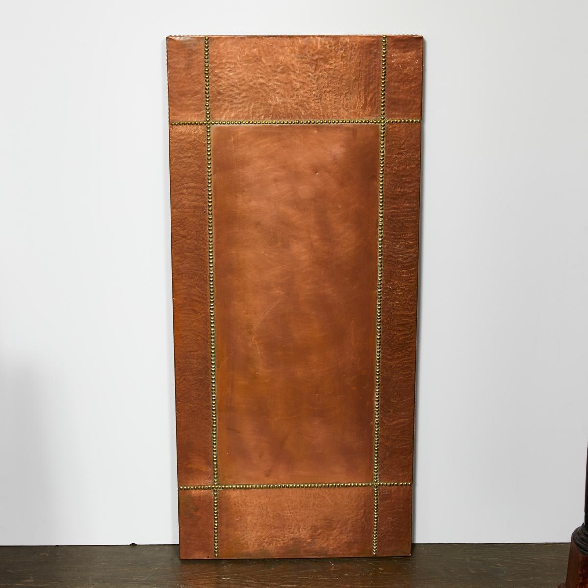 Arts and Crafts Mid Century French Copper and Brass Panel  For Sale