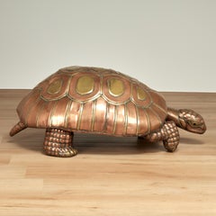 Mid Century Copper and Brass Tortoise Sculpture