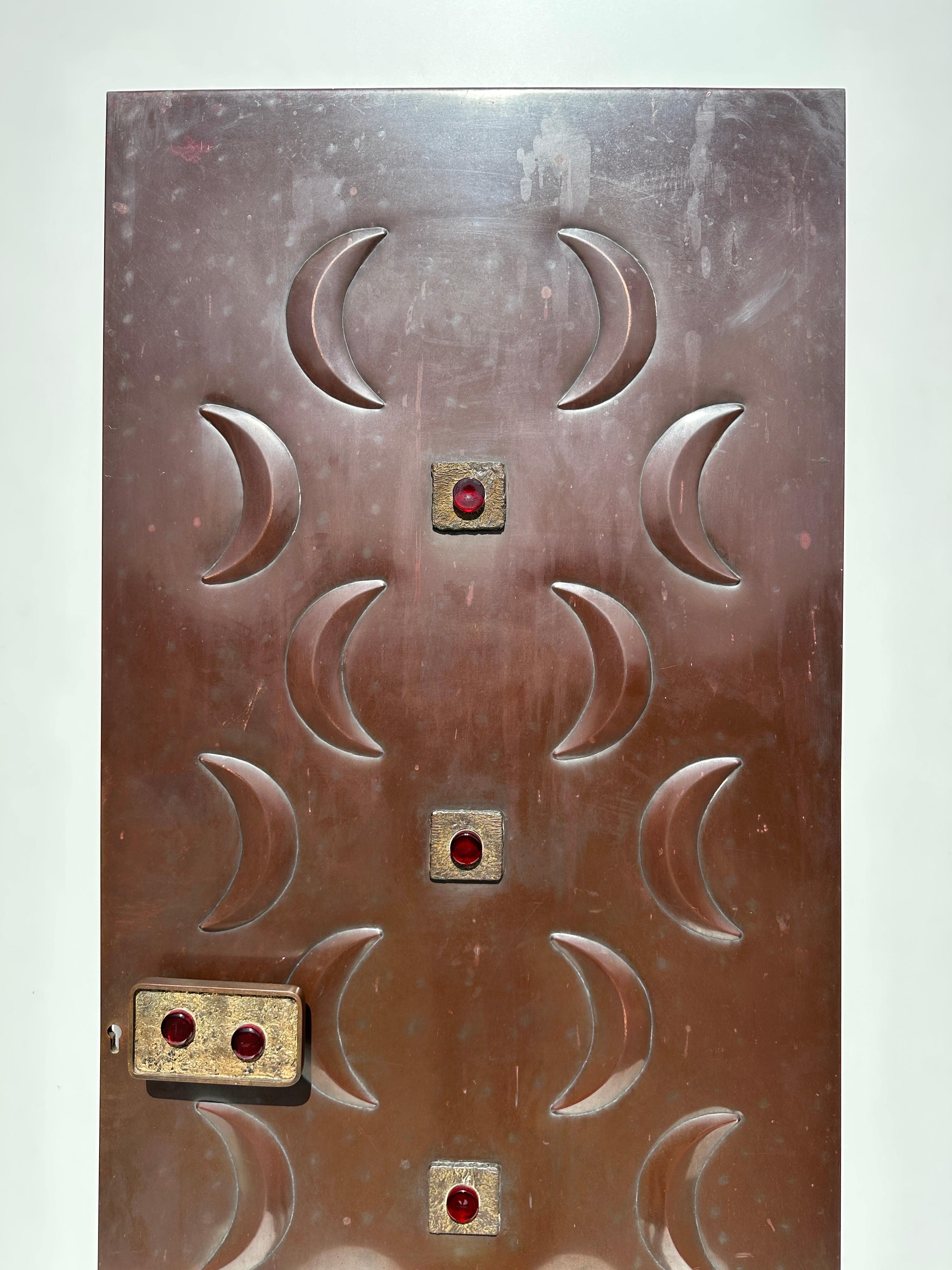 Hollywood Regency Mid Century Copper and Bronze Door Panel  For Sale