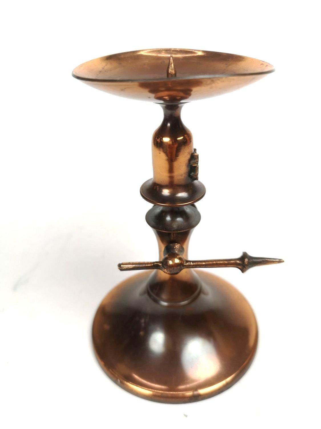 Mid-Century Modern Mid-Century Copper/Bronze Candelabra, 1960's '50224' For Sale