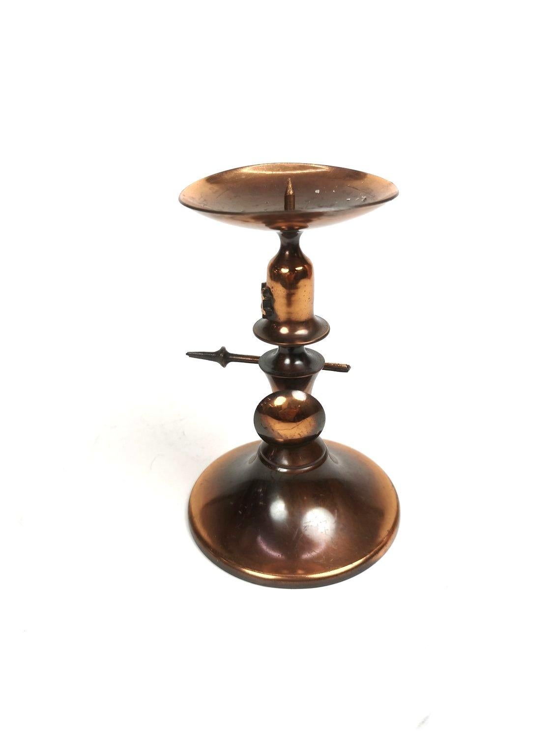 Mid-Century Copper/Bronze Candelabra, 1960's '50224' In Good Condition For Sale In Budapest, HU