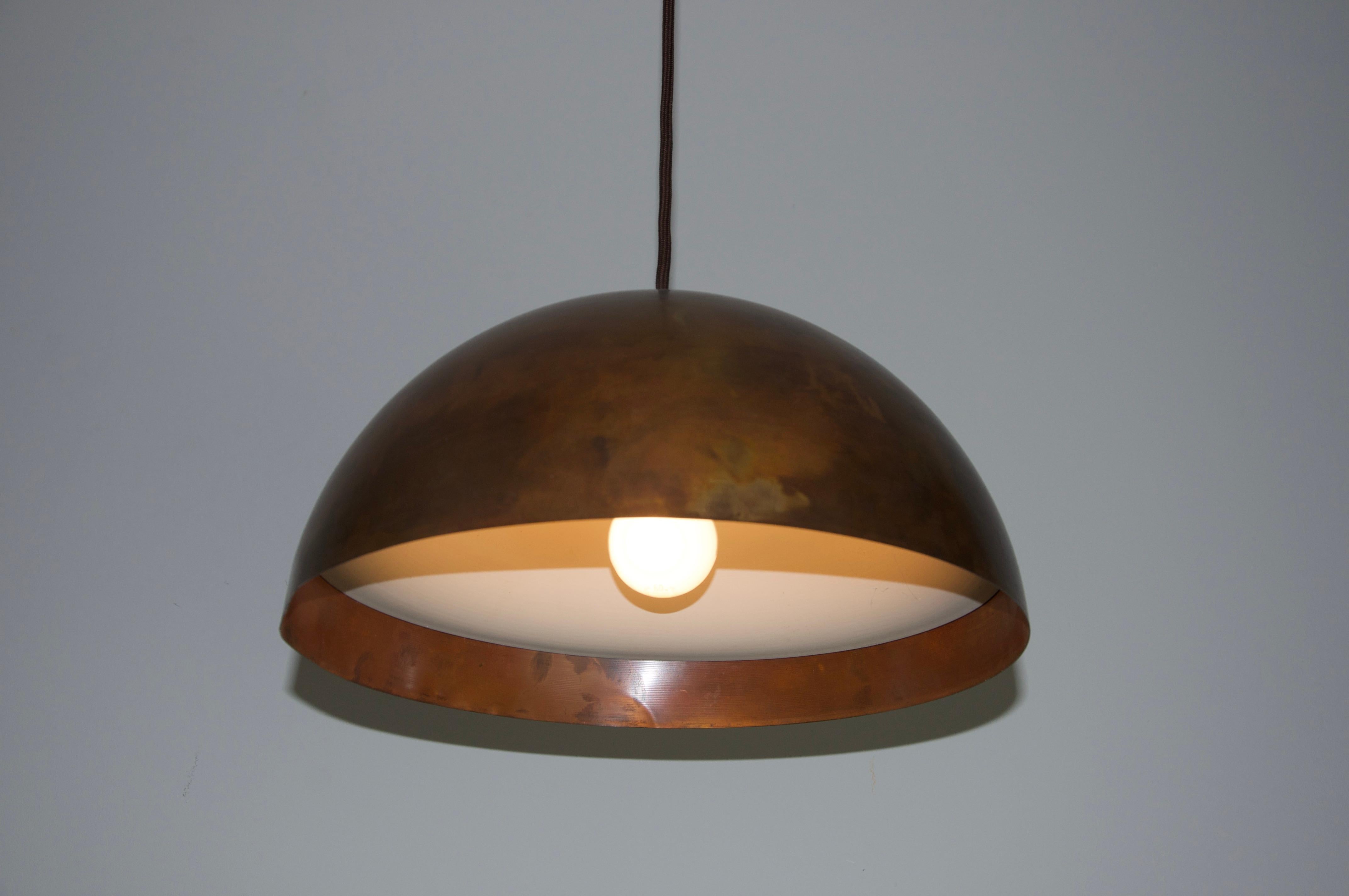 Mid-Century Copper Ceiling Lamp, Italy, 1960s For Sale 4