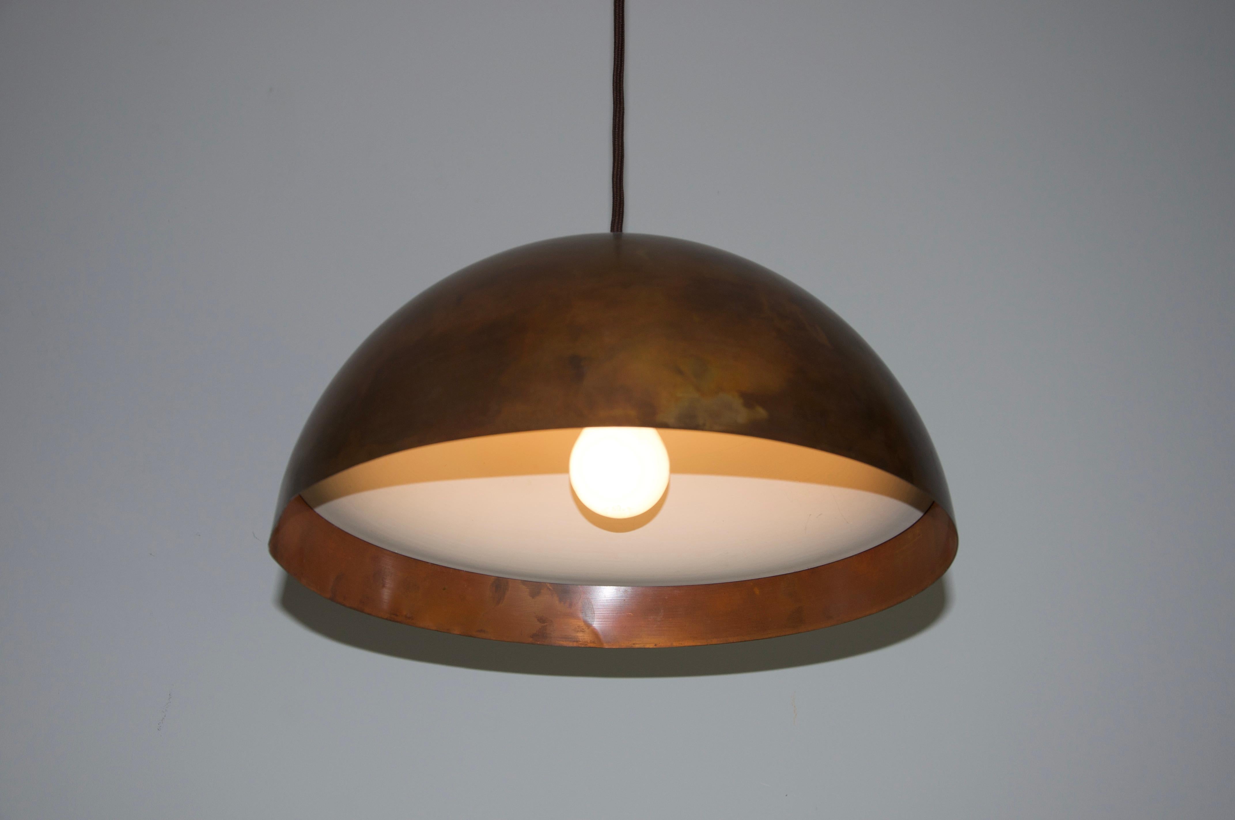 Mid-Century Copper Ceiling Lamp, Italy, 1960s For Sale 5