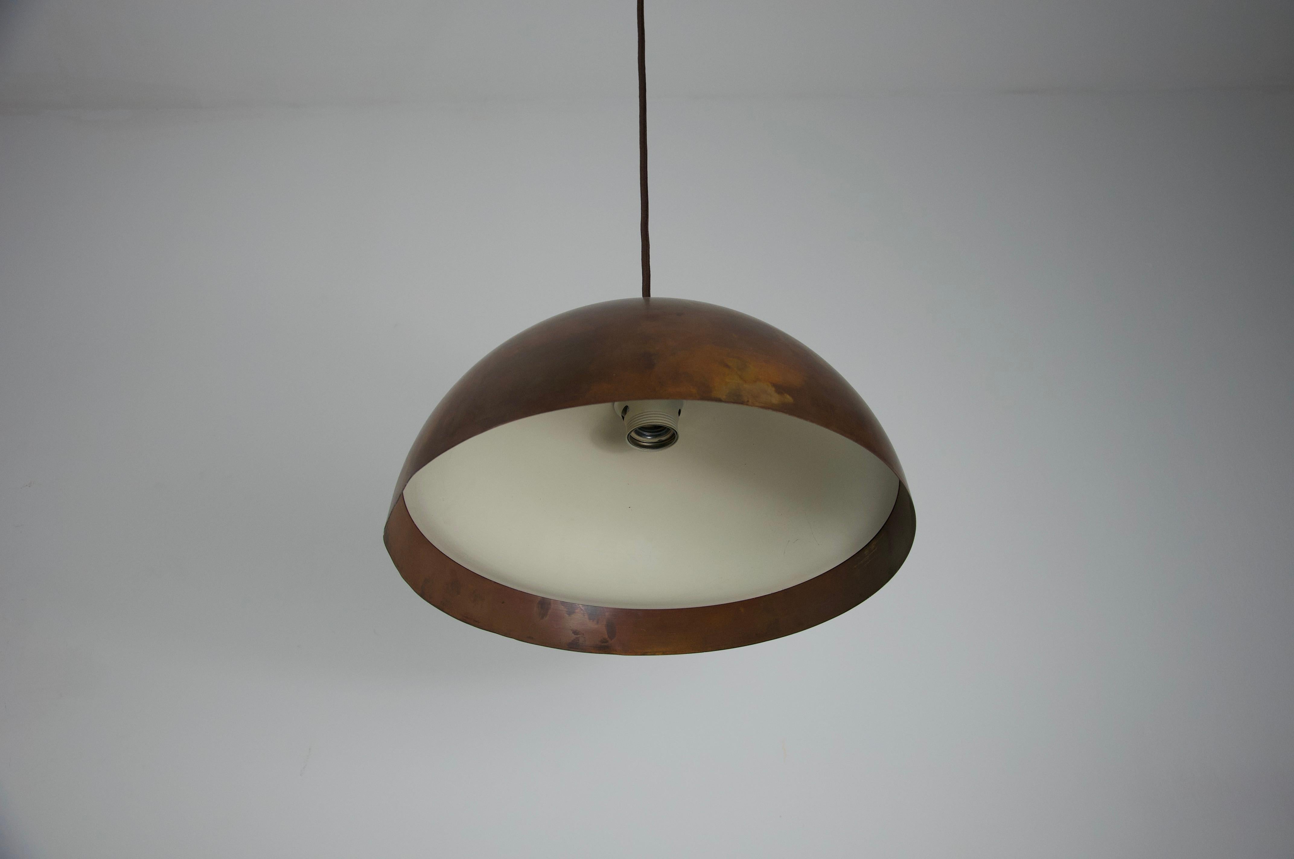 Mid-Century Modern Mid-Century Copper Ceiling Lamp, Italy, 1960s For Sale