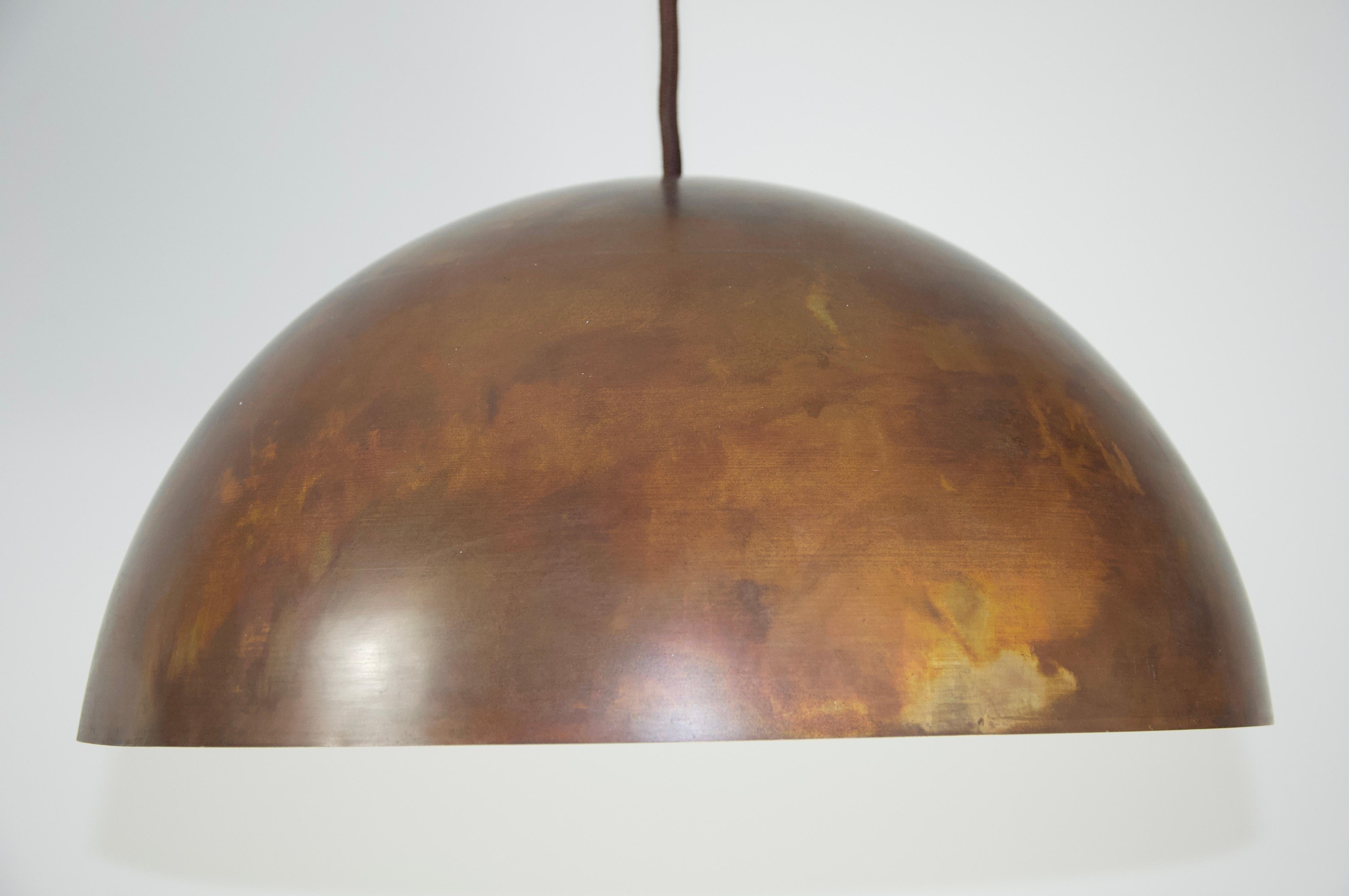 Mid-20th Century Mid-Century Copper Ceiling Lamp, Italy, 1960s For Sale