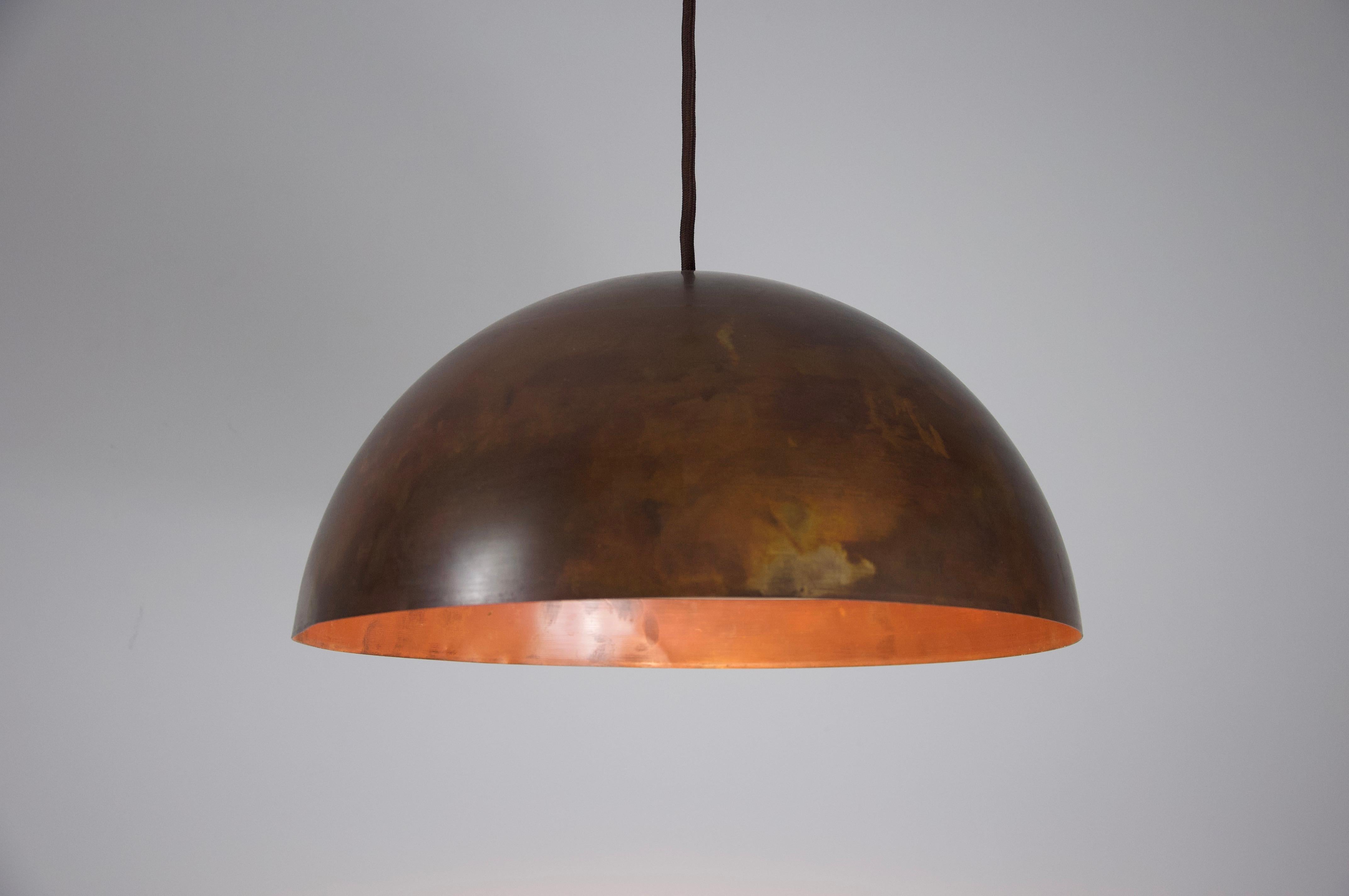Mid-Century Copper Ceiling Lamp, Italy, 1960s For Sale 2