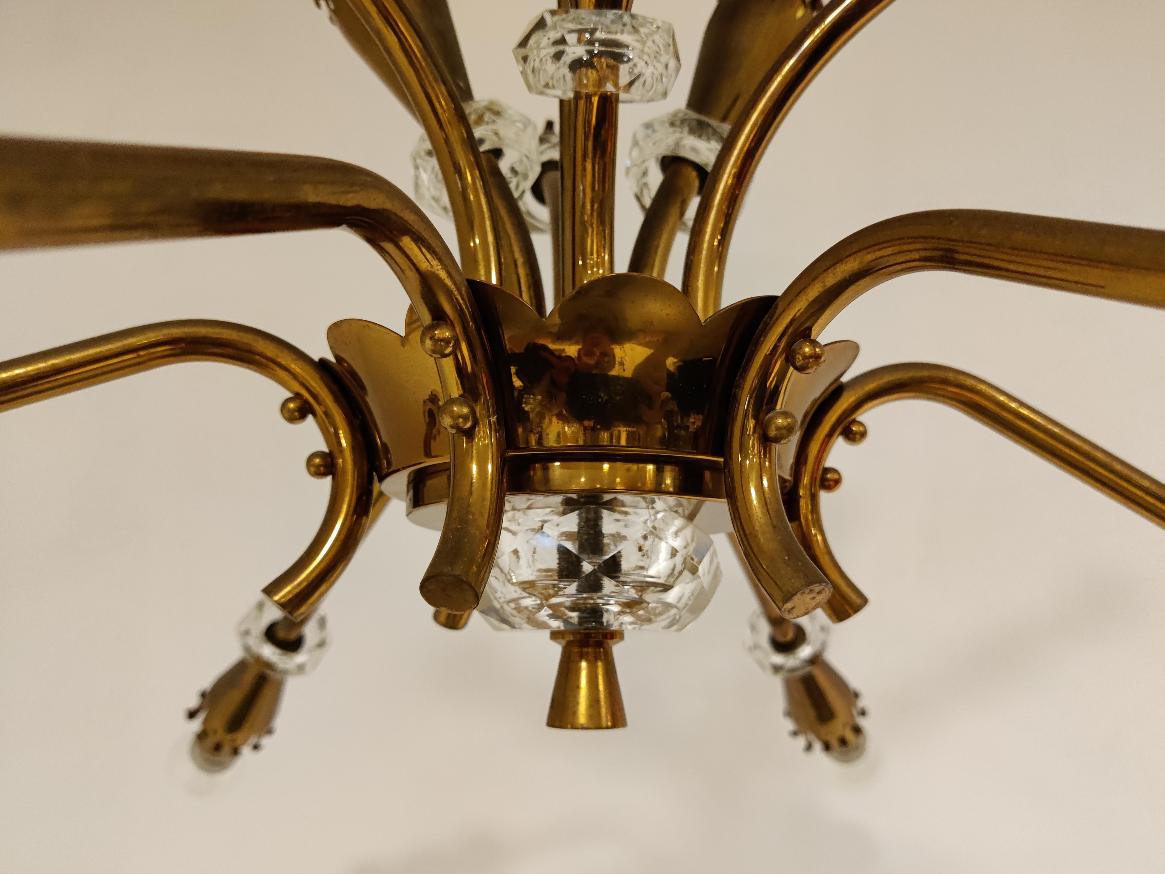 Lampadario in rame di metà secolo, anni '50 in vendita 4