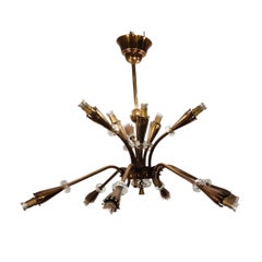 Mid Century Copper Chandelier, 1950s