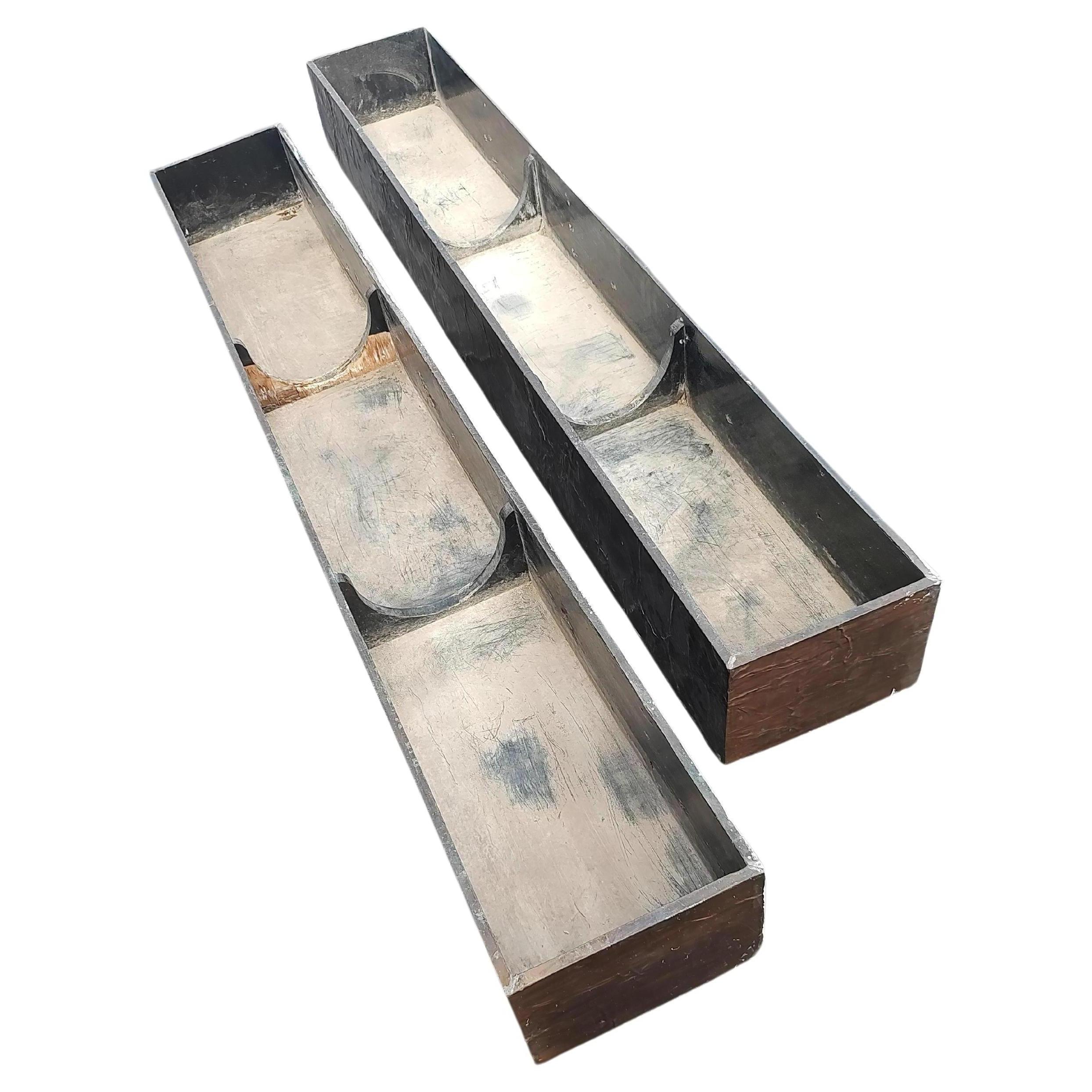 Mid-20th Century Mid Century Copper Clad Oblong Rectangular Flower Boxes c1959 For Sale