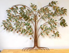 Mid-Century Copper & Enameled 'Tree of Life'  Wall Sculpture by Curtis Jere
