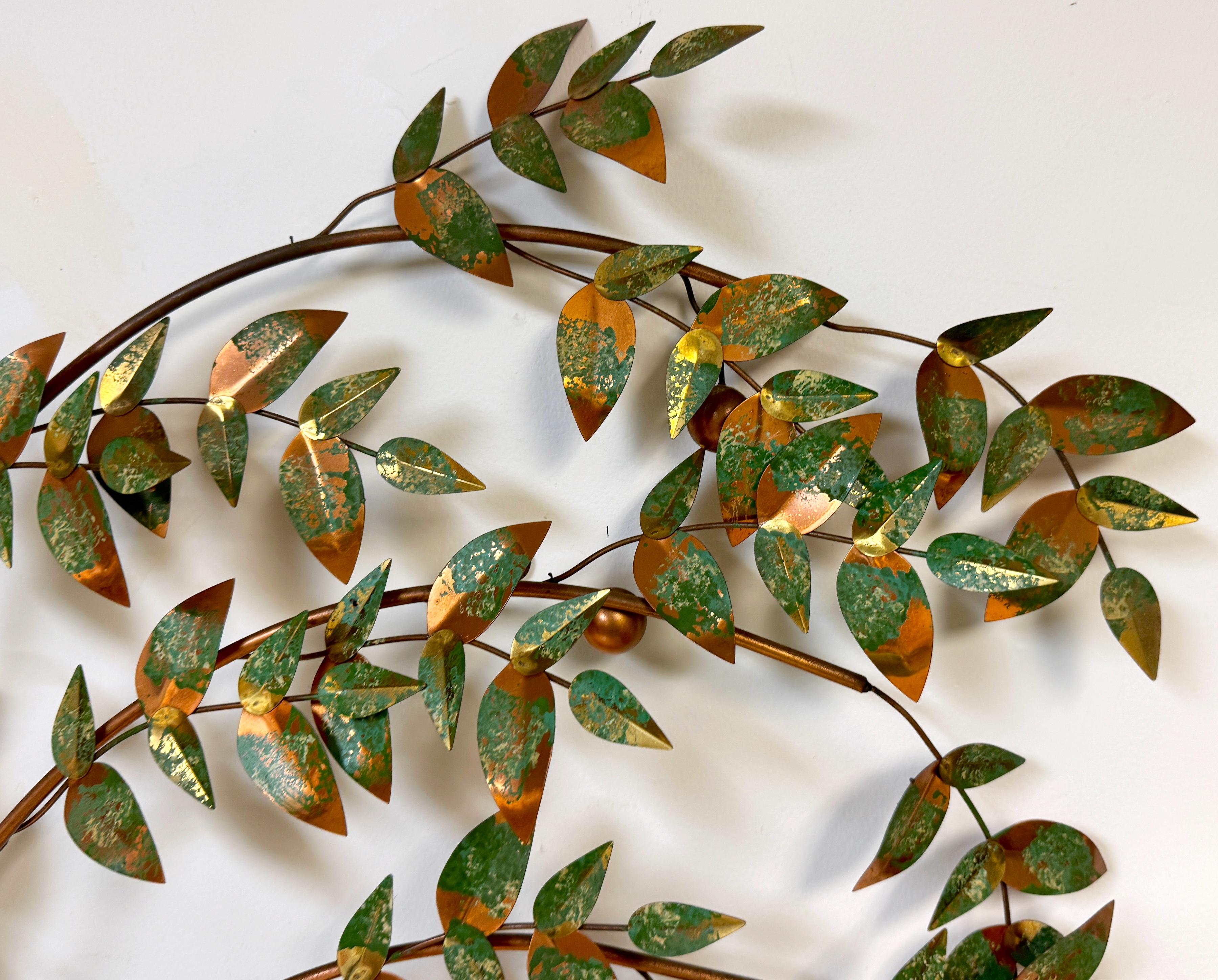 Mid-Century Copper & Enameled 'Tree of Life'  Wall Sculpture by Curtis Jere For Sale 1