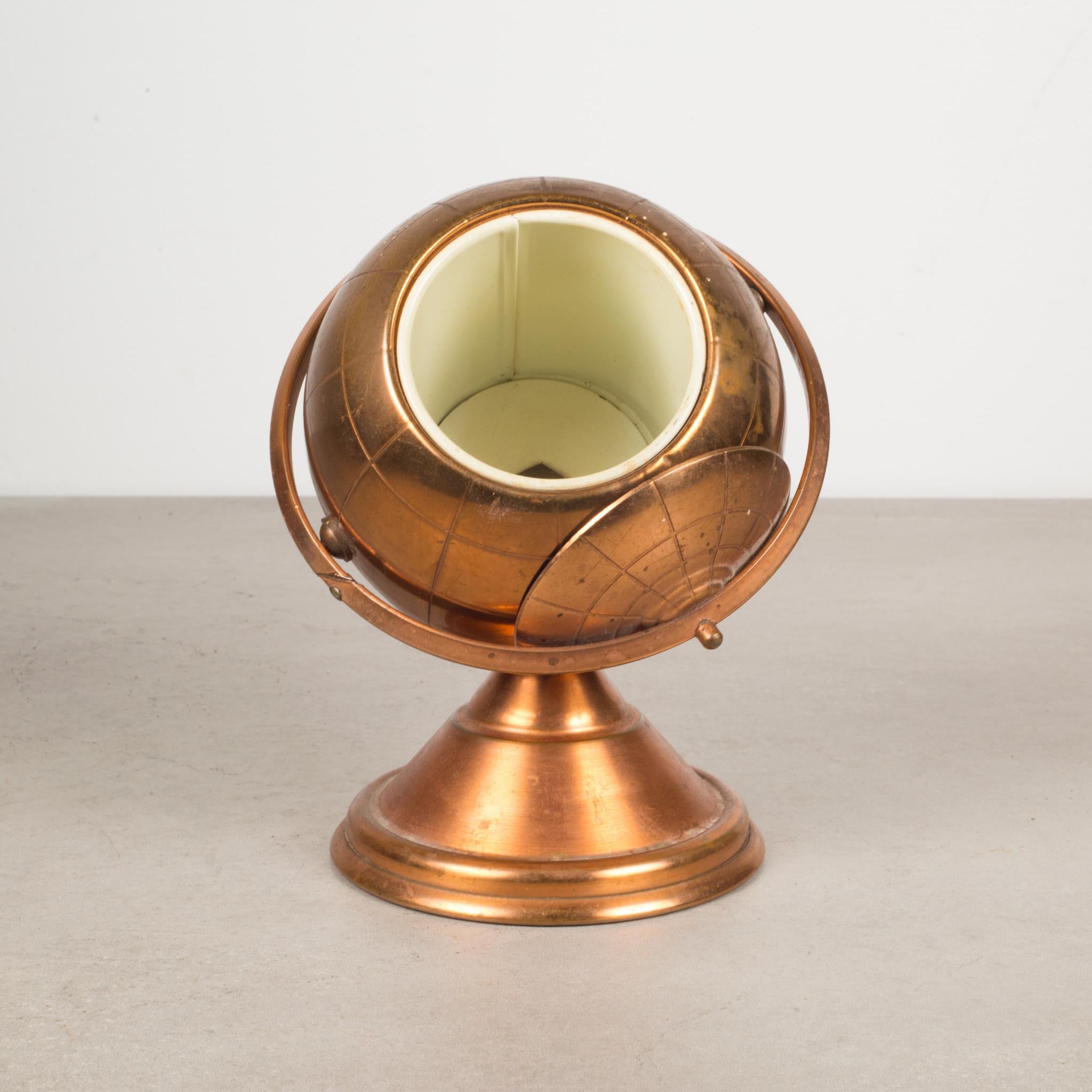 Mid-Century Modern Mid-Century Copper Globe Cigarette Holder, C1960