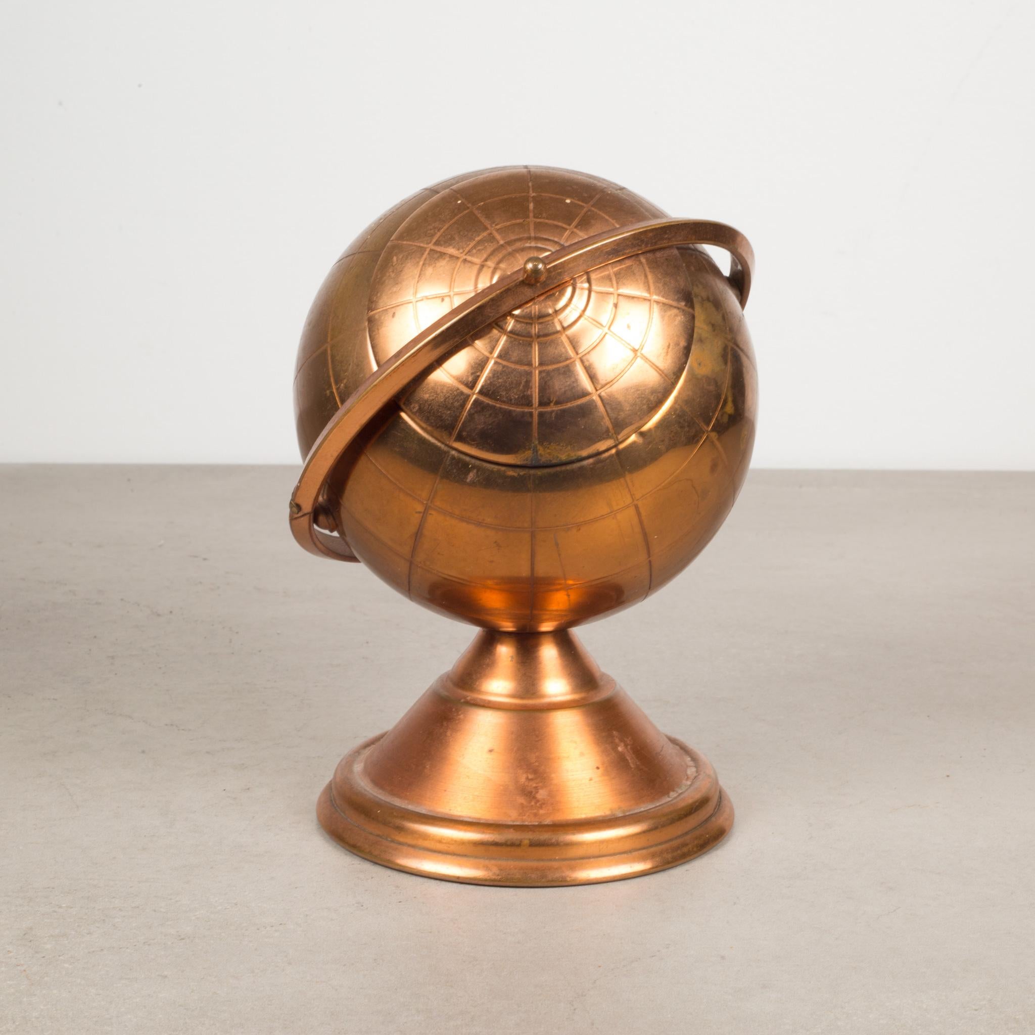 Mid-Century Copper Globe Cigarette Holder, C1960 In Good Condition In San Francisco, CA