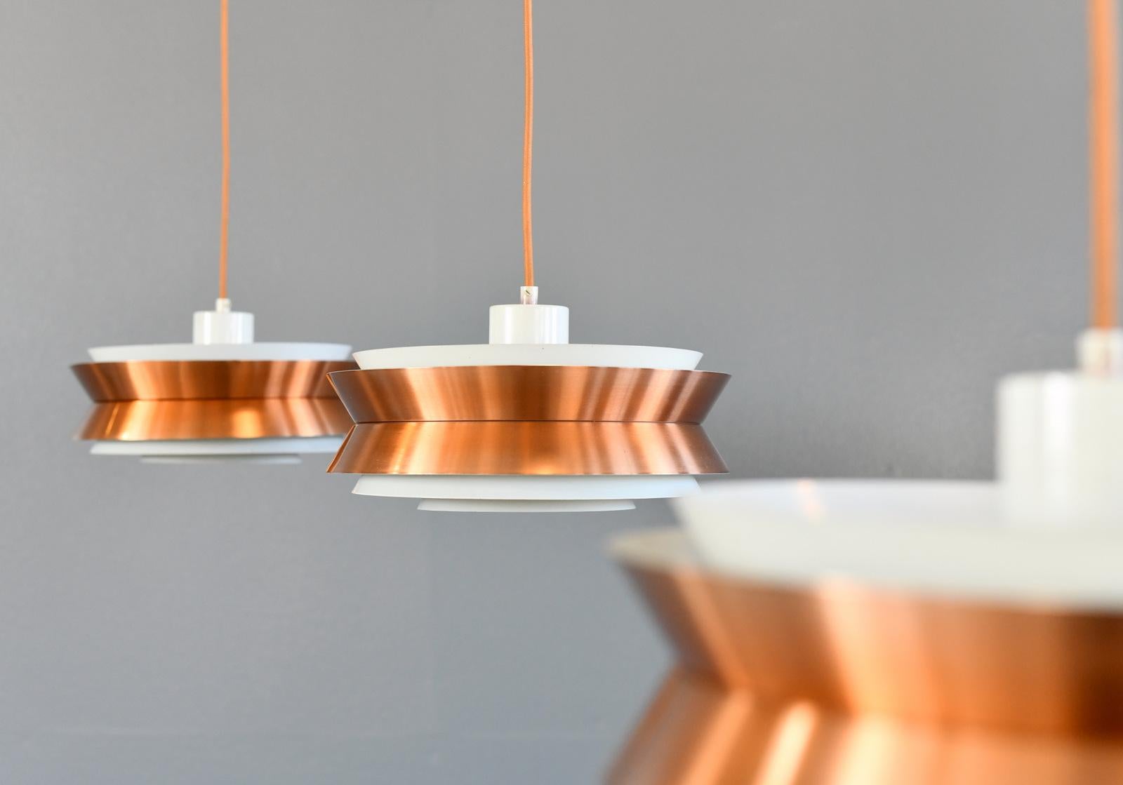 Lampada a sospensione in rame del metà del secolo scorso di VEB Metaldrucker Halle Circa 1970 In condizioni buone in vendita a Gloucester, GB