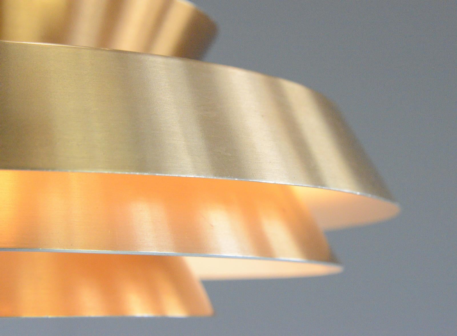 Midcentury Copper Pendant Light by Veb Metaldrucker Halle circa 1970s 1
