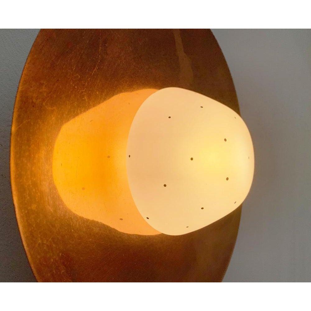 Lampada da soffitto Plafoniere in rame di metà secolo in vendita 1