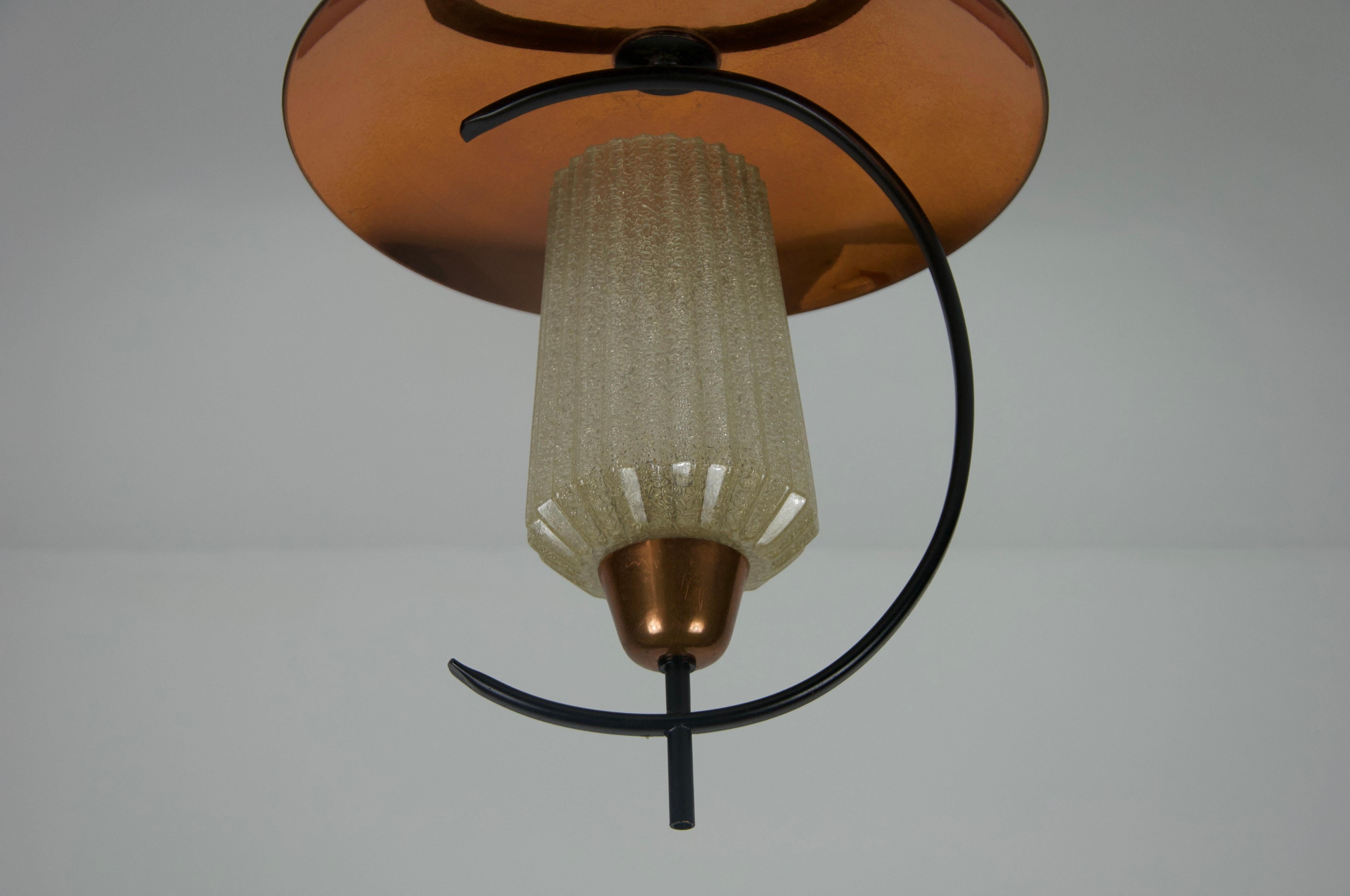 Mid-Century Copper Sputnik Ceiling Lamp, Italy, 1960s in vendita 3