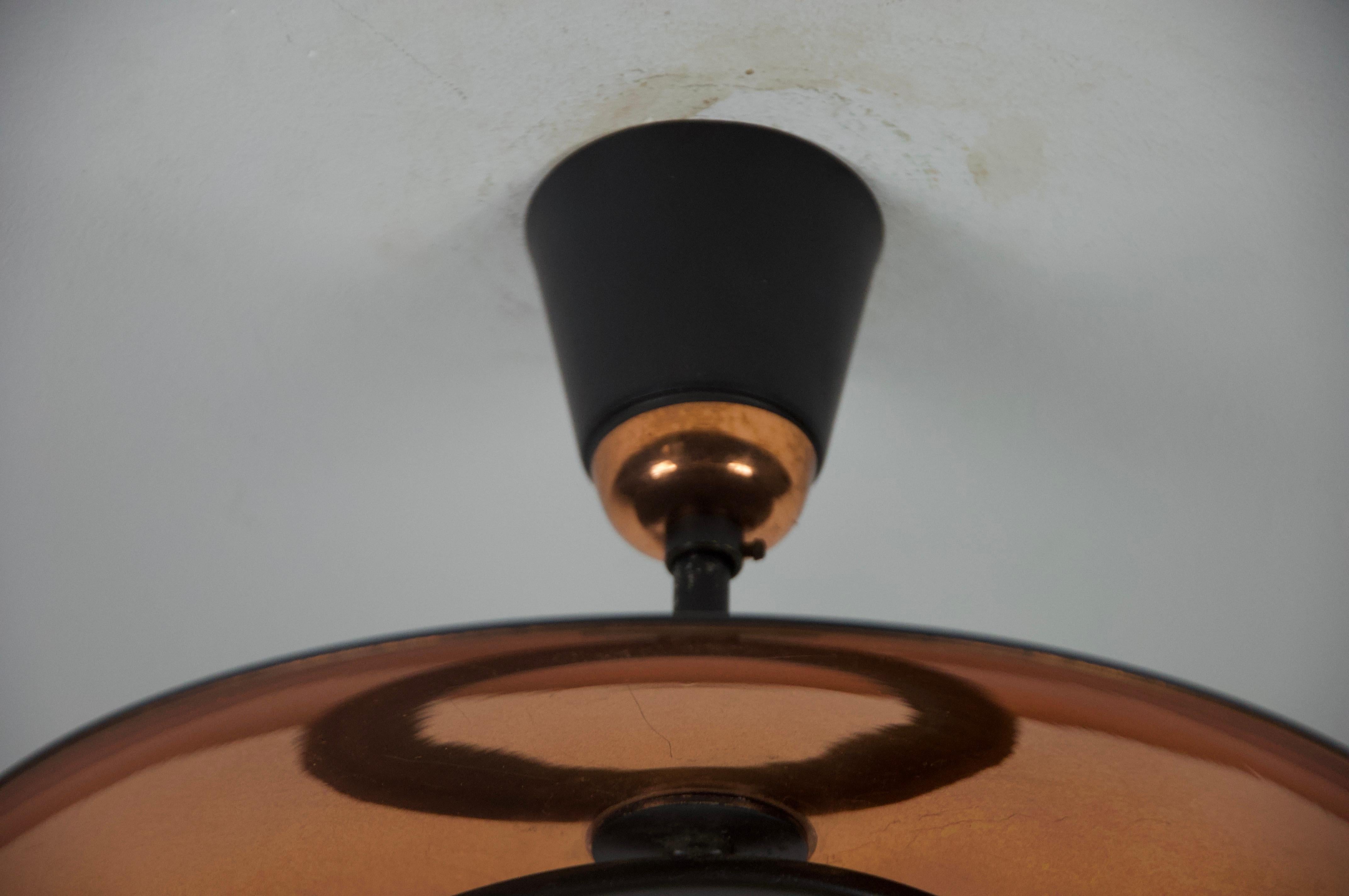 Mid-Century Copper Sputnik Ceiling Lamp, Italy, 1960s in vendita 5
