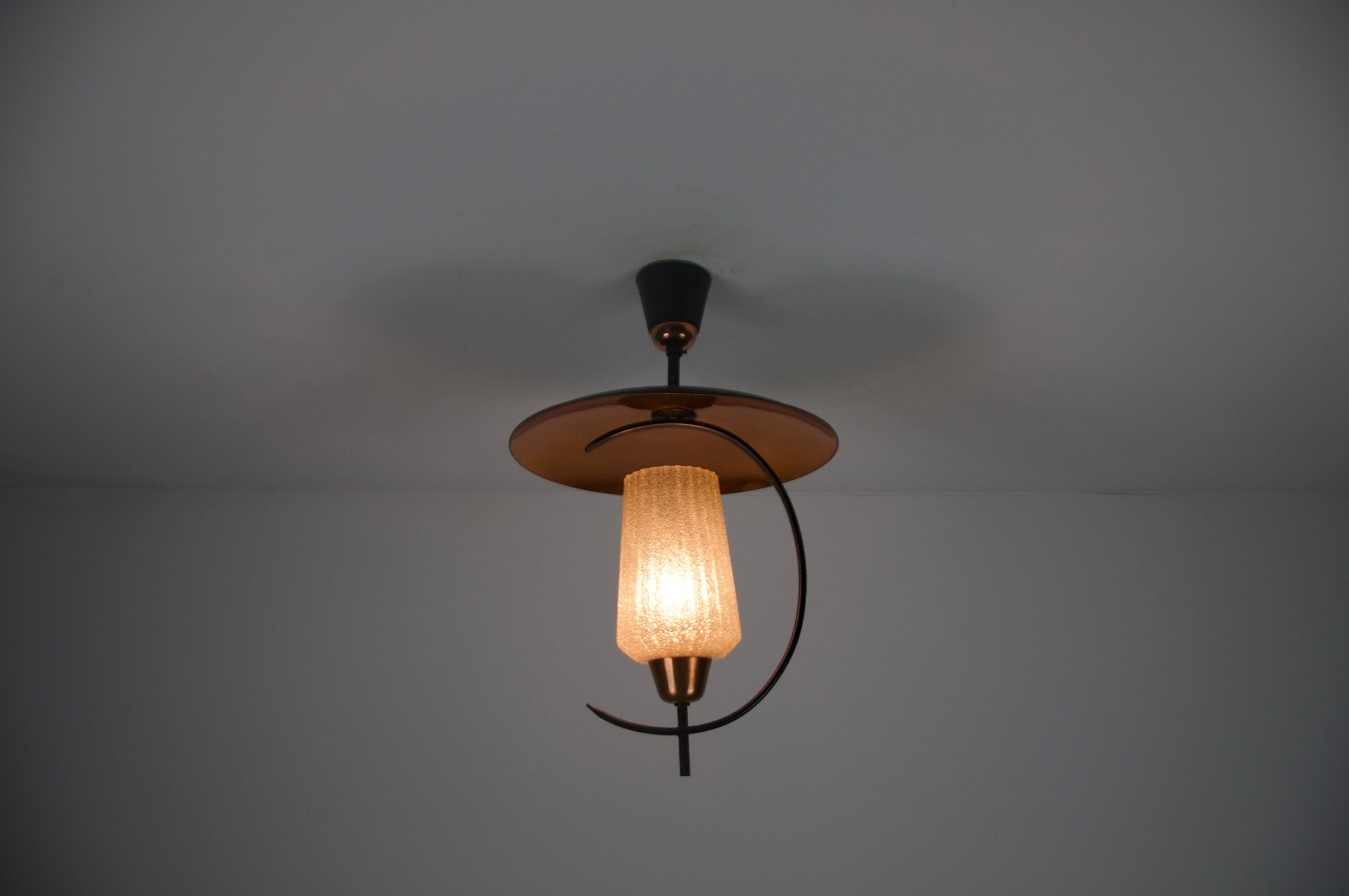 Italiano Mid-Century Copper Sputnik Ceiling Lamp, Italy, 1960s in vendita