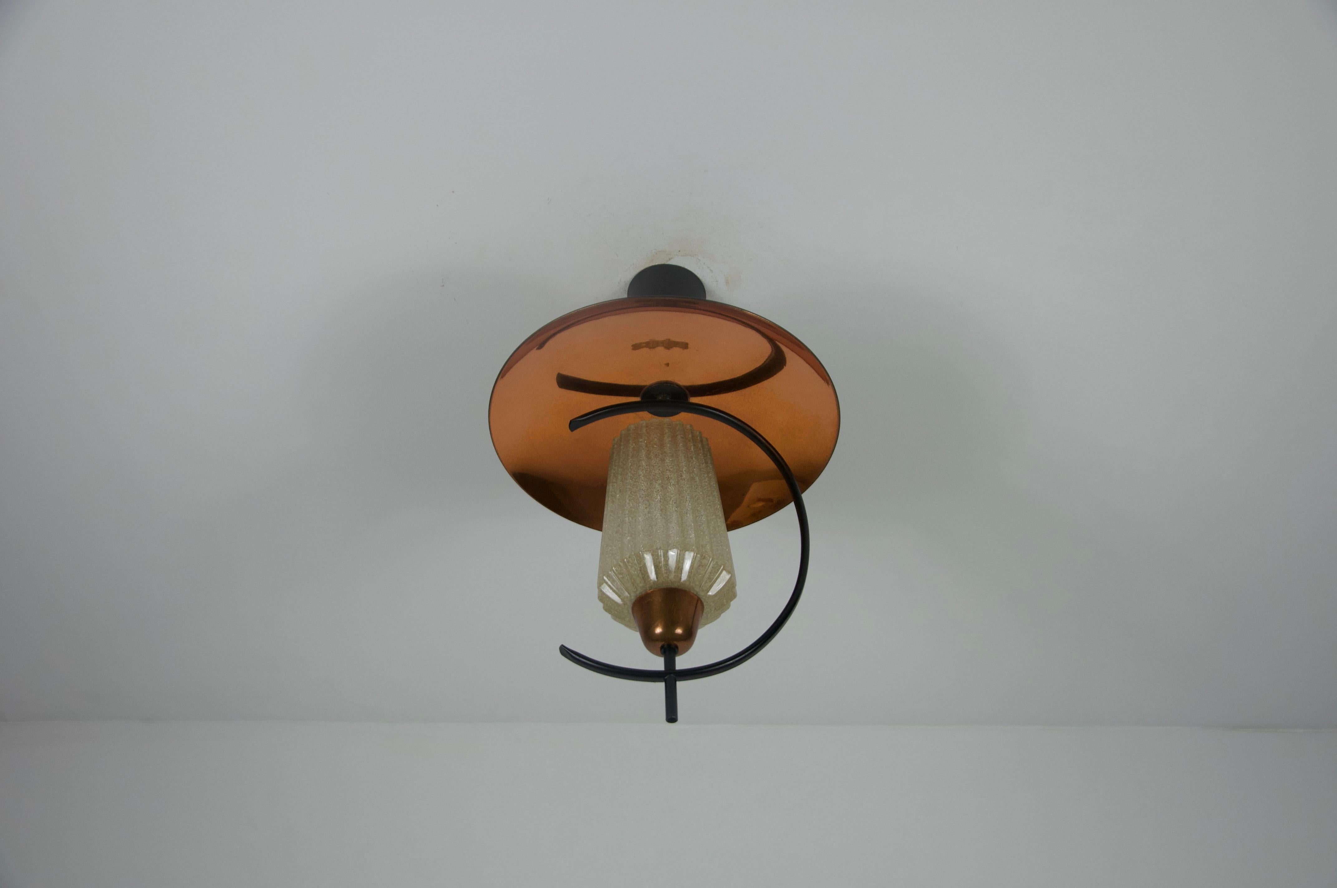 Mid-Century Copper Sputnik Ceiling Lamp, Italy, 1960s in vendita 2