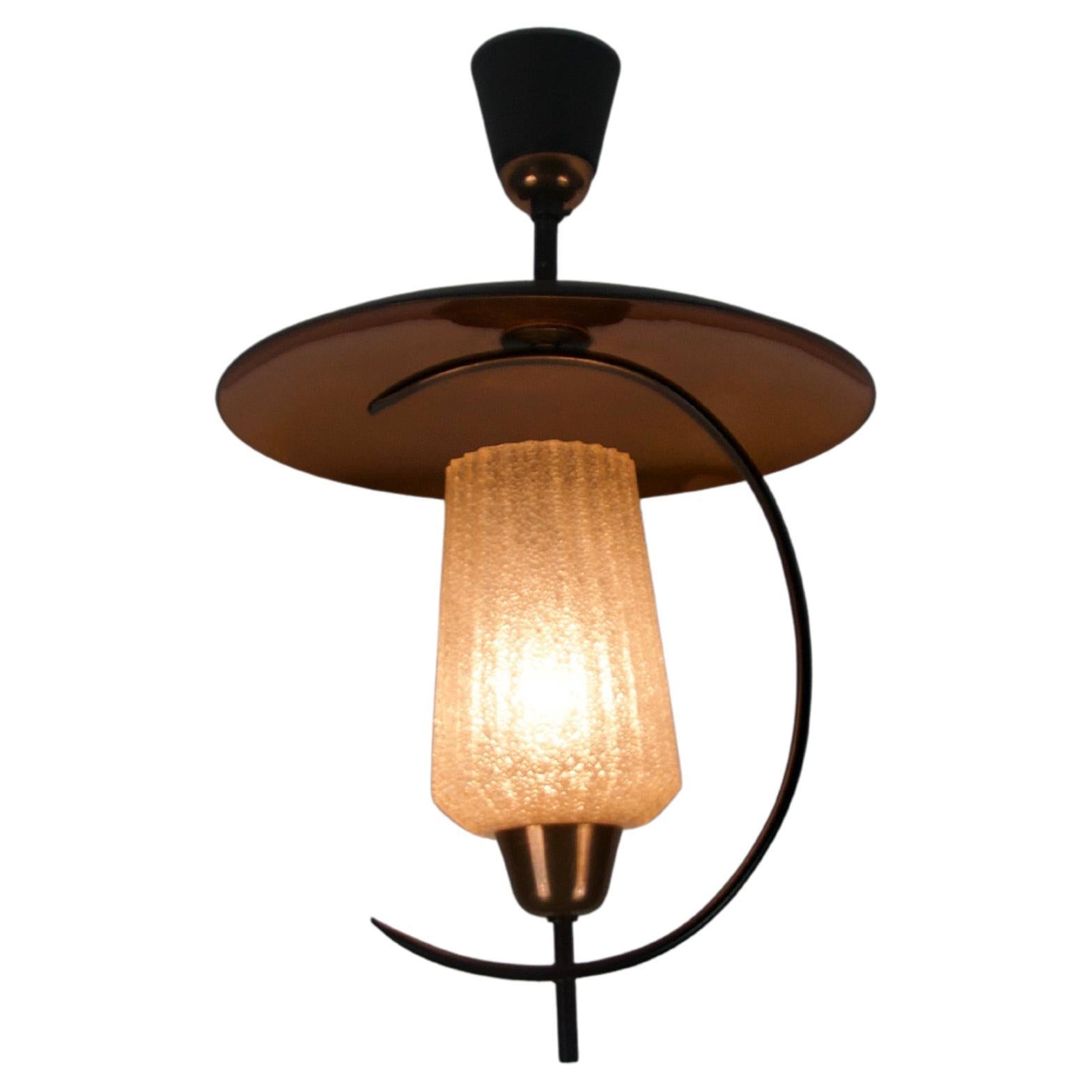 Mid-Century Copper Sputnik Ceiling Lamp, Italy, 1960s in vendita