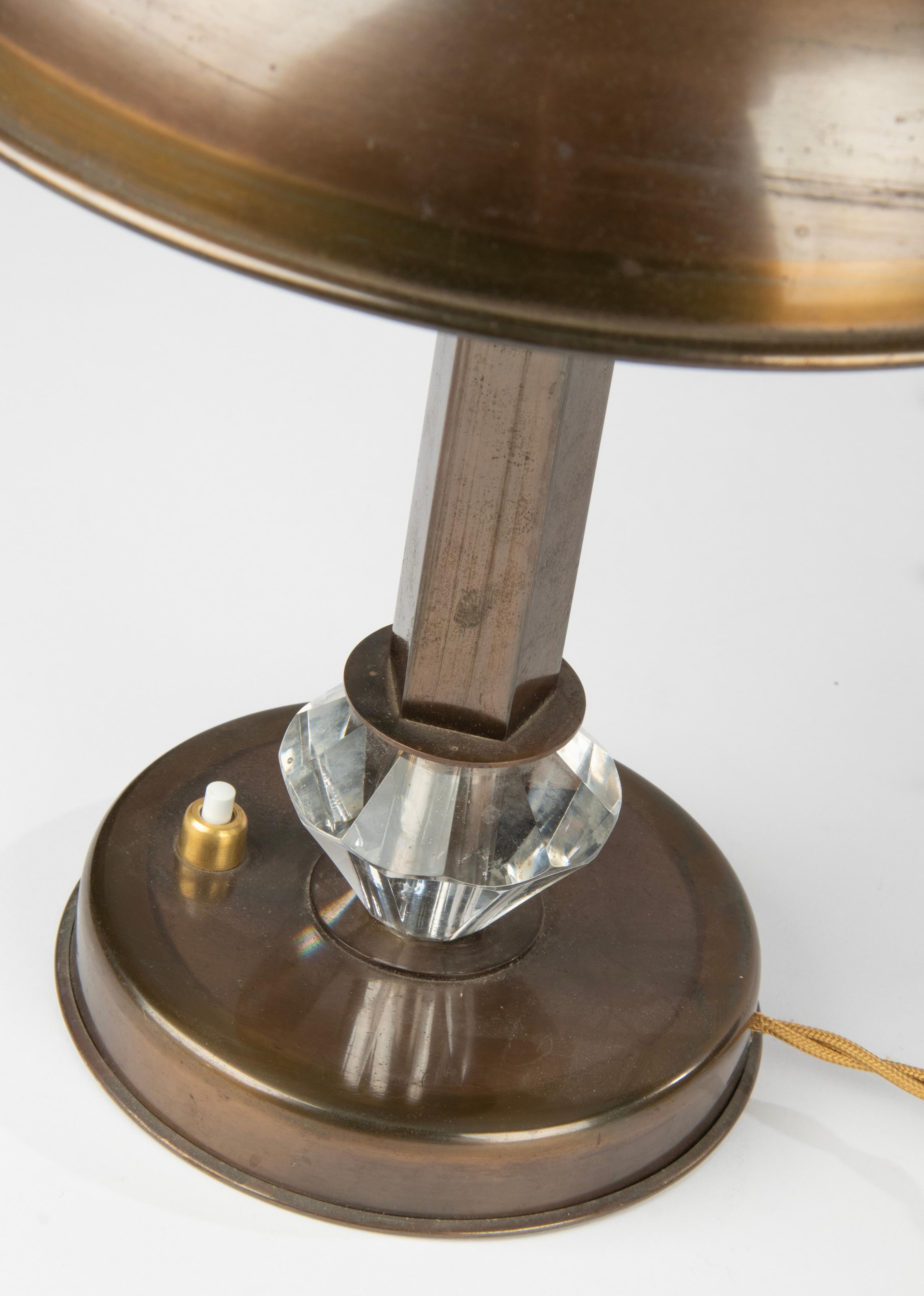 Midcentury Copper Table Mushroom Lamp For Sale 1