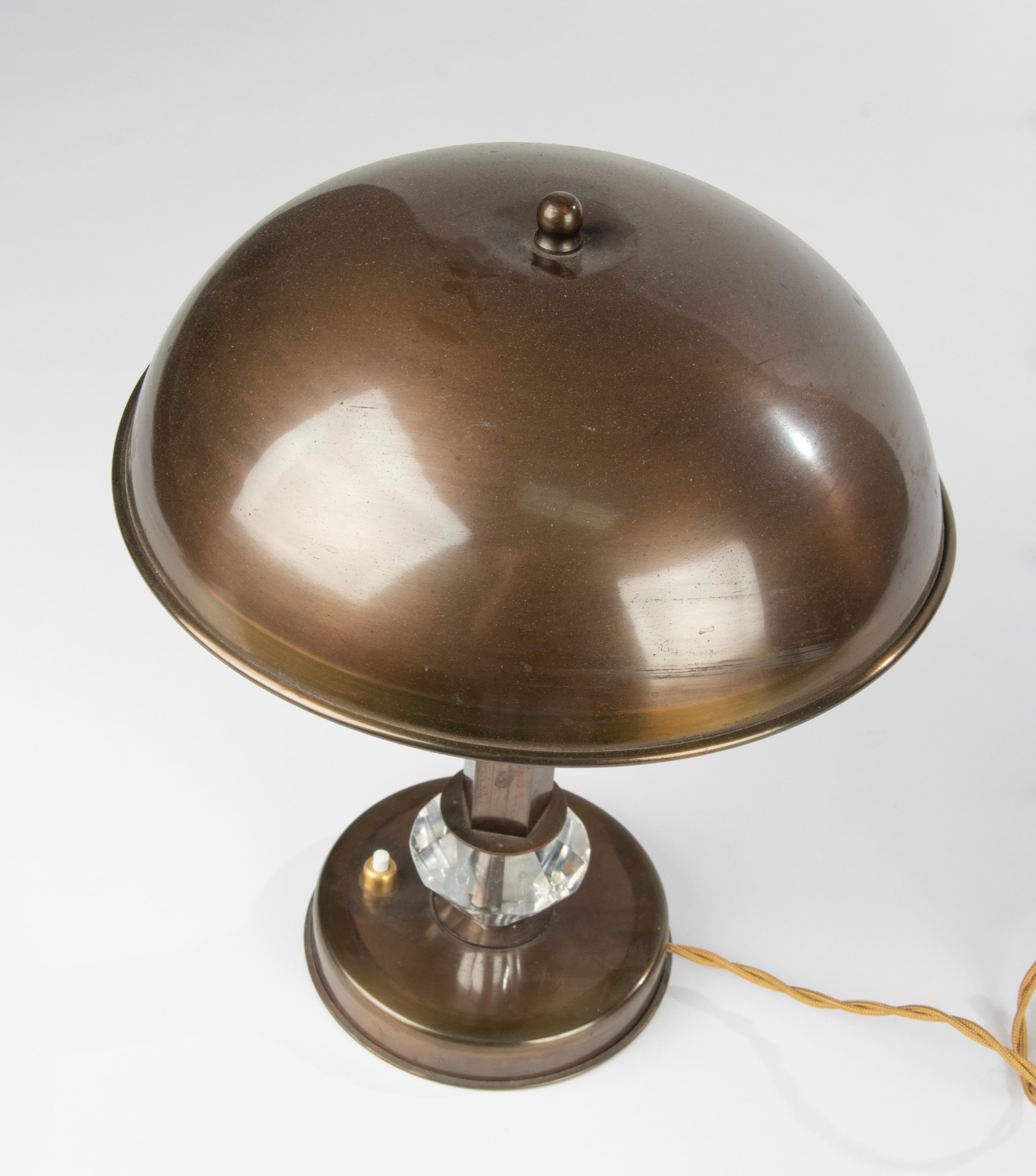 Midcentury Copper Table Mushroom Lamp For Sale 11