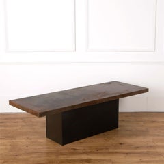 Midcentury Copper Top French Coffee Table