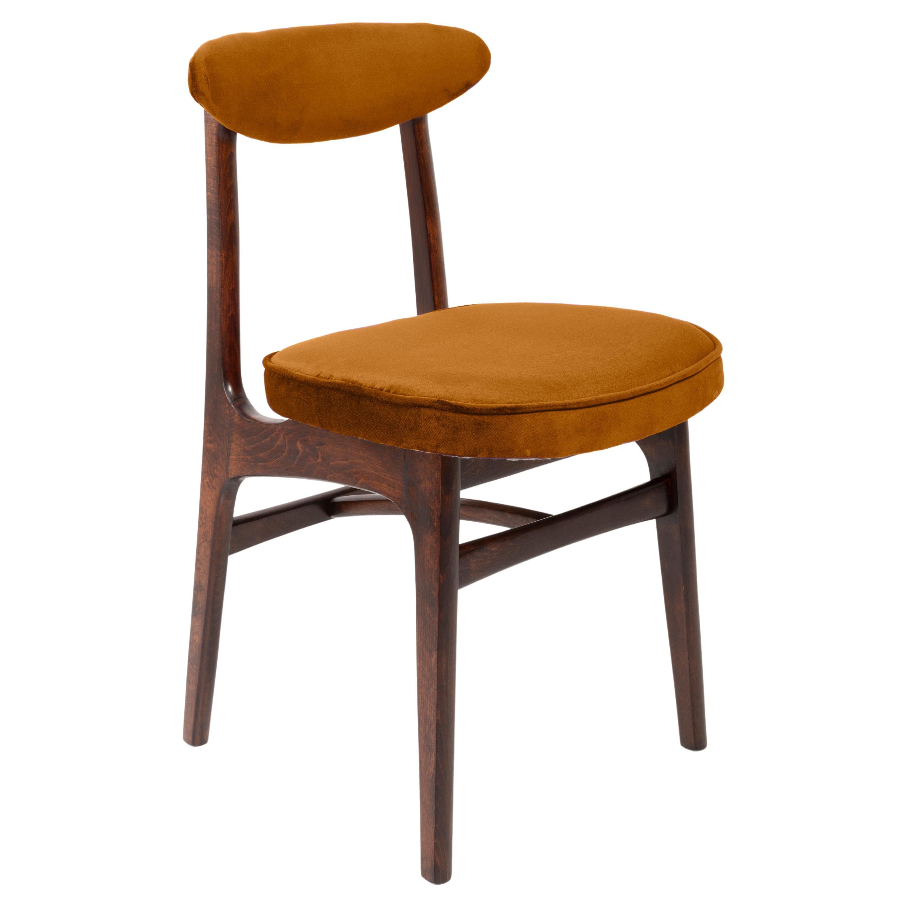 Mid-Century Copper Velvet Chair Designed by Rajmund Halas, Europe, 1960s For Sale