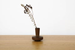 Mid-Century Cor Unum Architectural Ceramic Bud Vase with Earth Toned Glaze