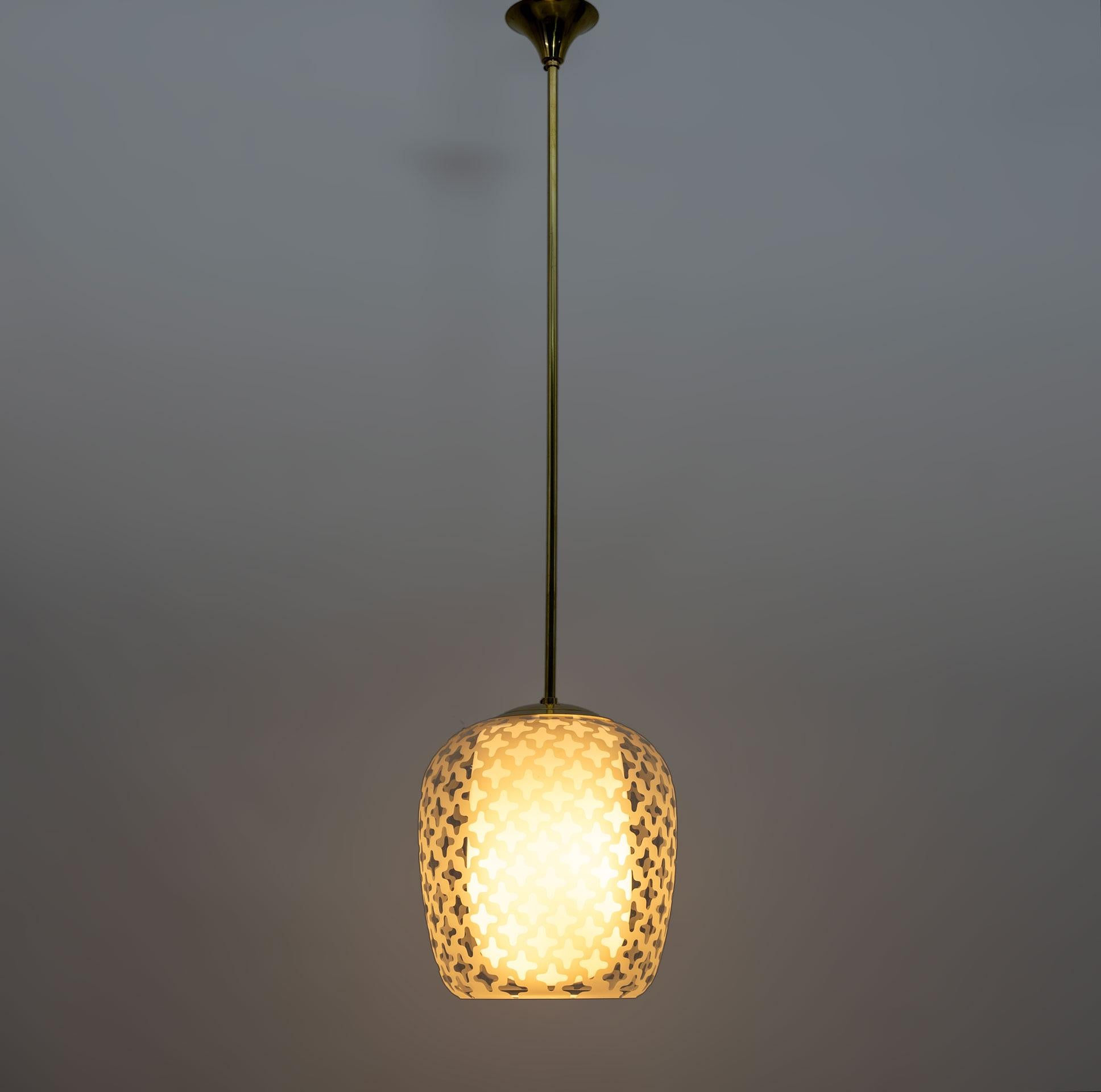 Mid-20th Century Mid-Century Cora Pendant Lamp by Wilhelm Wagenfeld for Peill & Putzler, 1950s For Sale