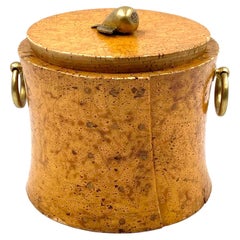 Used Mid-century cork and brass box, France 1940s