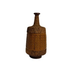 Mid-Century Cork and Ceramic Table Lamp