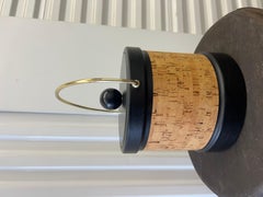 Mid-Century Cork and Vinyl Ice Bucket