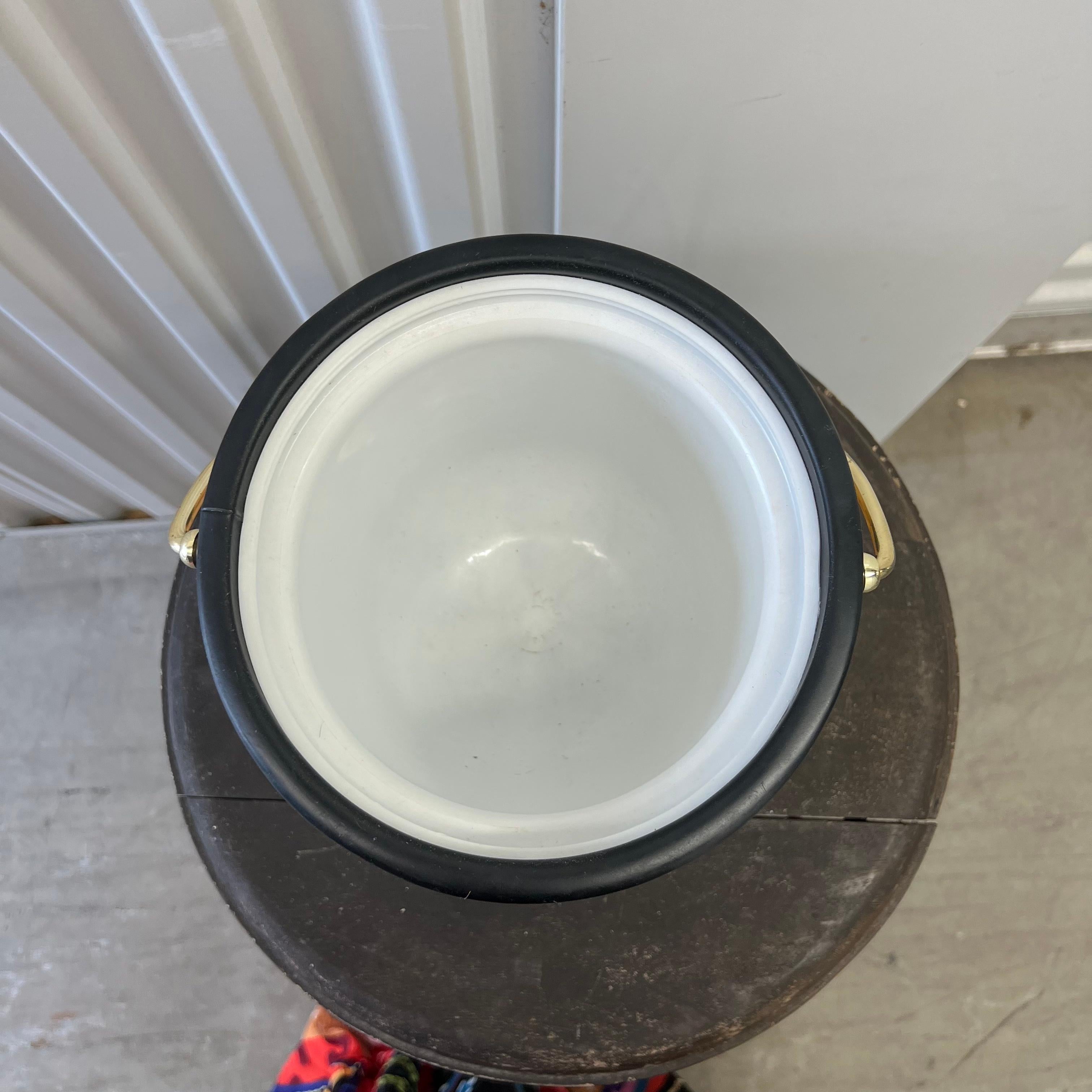 Mid-Century Modern Mid-Century Cork and Vinyl Ice Bucket For Sale