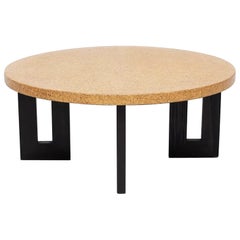 Mid Century Cork Coffee Table by Paul Frankl for Johnson Furniture, c1950s