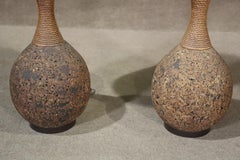 Mid-Century Cork Lamps