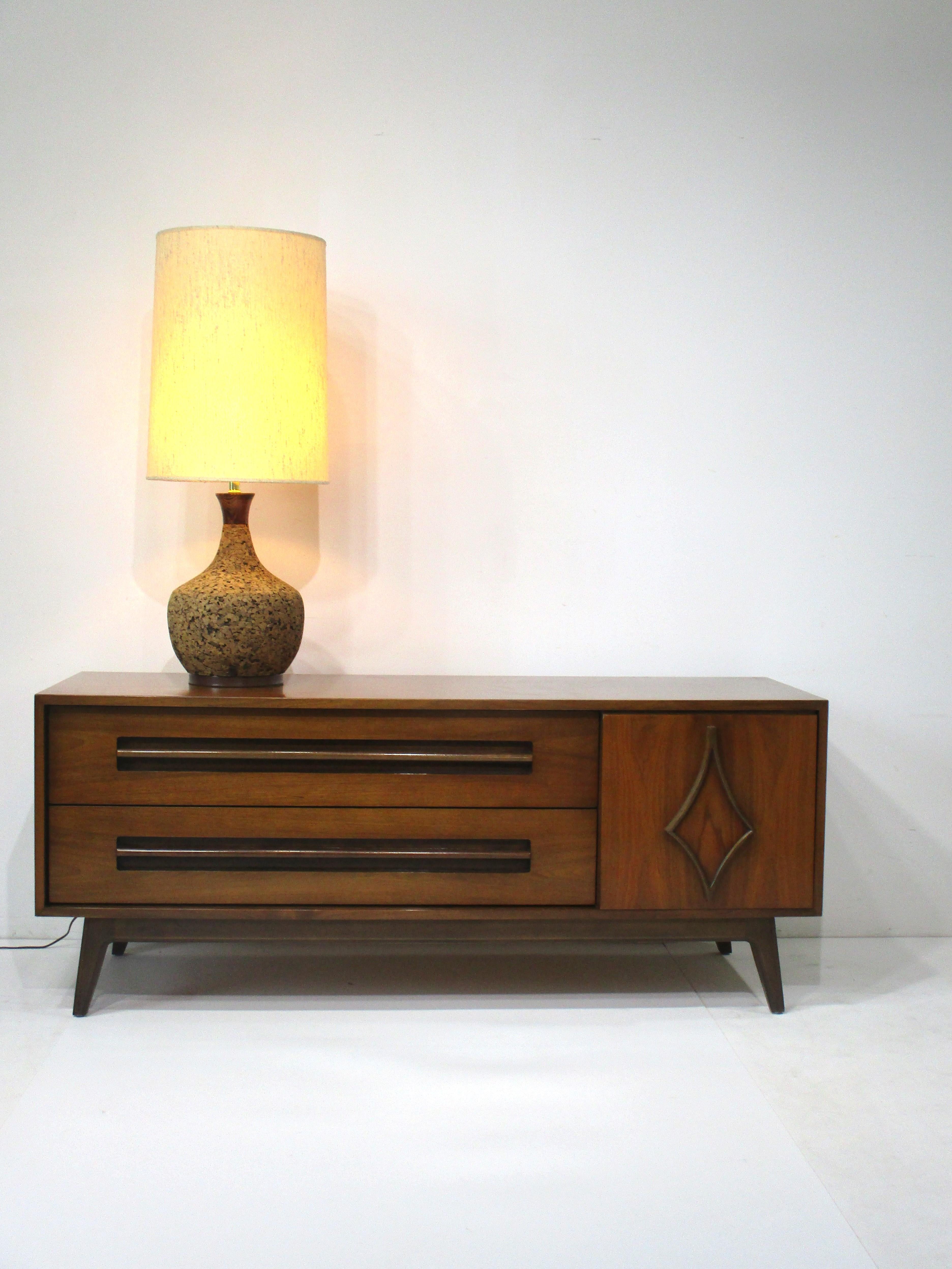 Mid Century Cork Table Lamp  For Sale 2