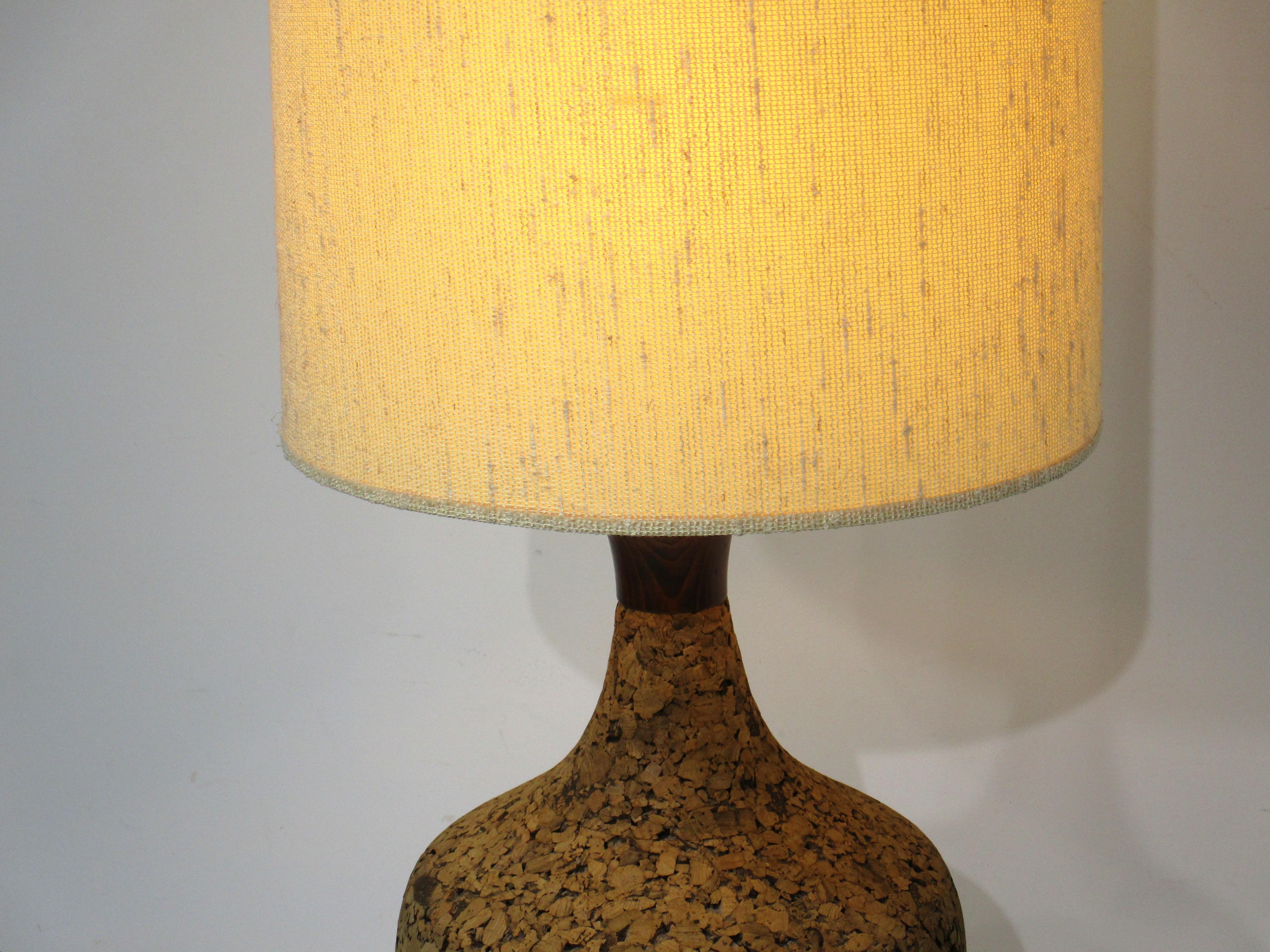 Mid-Century Modern Mid Century Cork Table Lamp  For Sale
