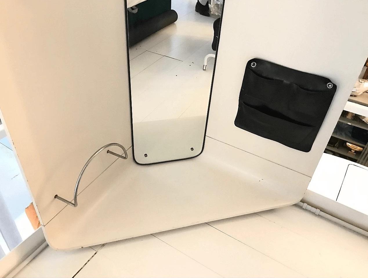 Mid-Century Modern Mid-Century Corner Coat Hanger / Mirror For Sale