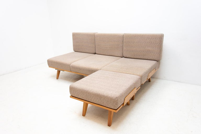 Mid-Century Corner Folding Sofa by František Jirák for Tatra Nábytok,  1960's, CZ For Sale at 1stDibs