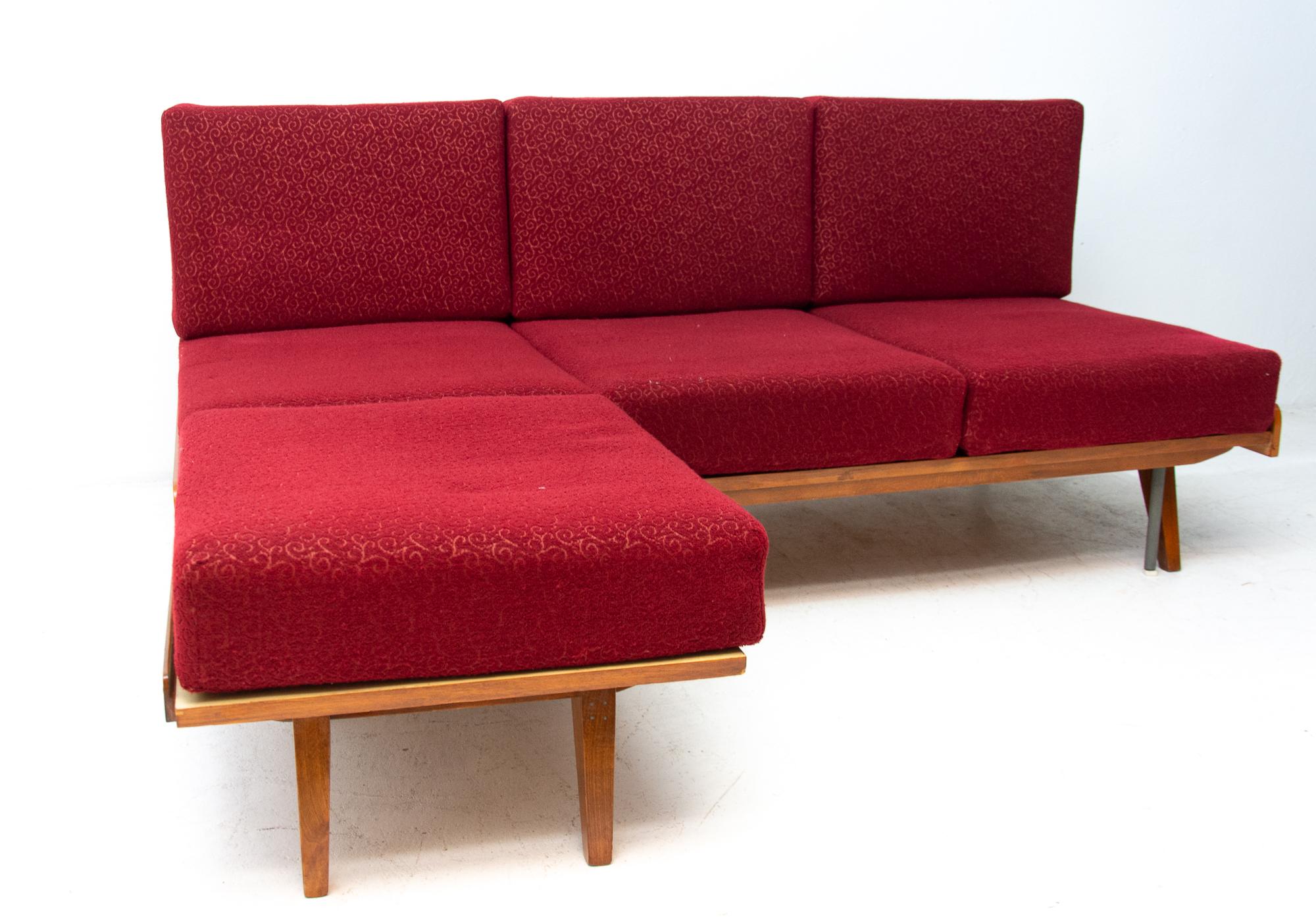 Midcentury Corner Folding Sofa by František Jirák for Tatra Nábytok, 1960s, CZ 1