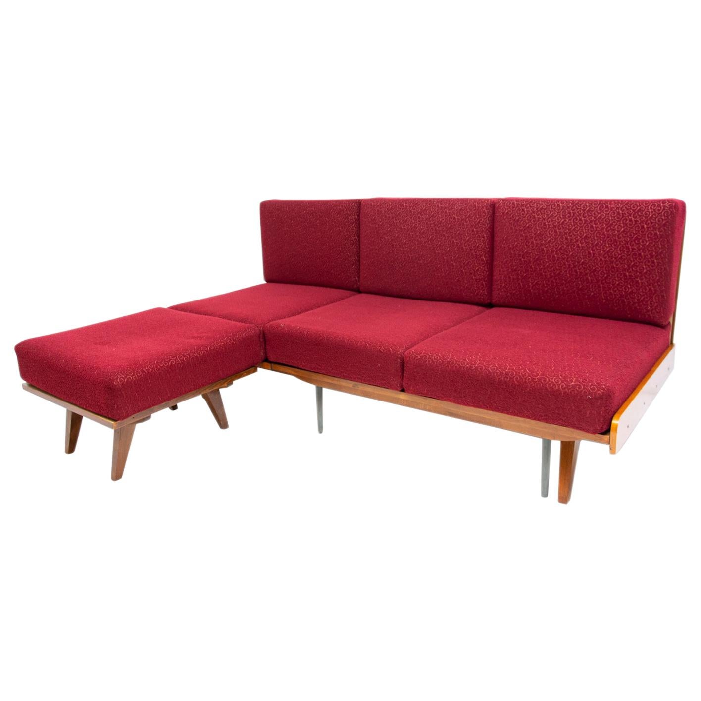 Midcentury Corner Folding Sofa by František Jirák for Tatra Nábytok, 1960s, CZ
